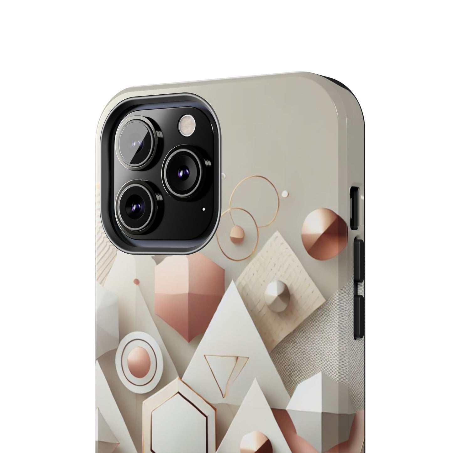 Rose gold geometric Tough Phone Cases