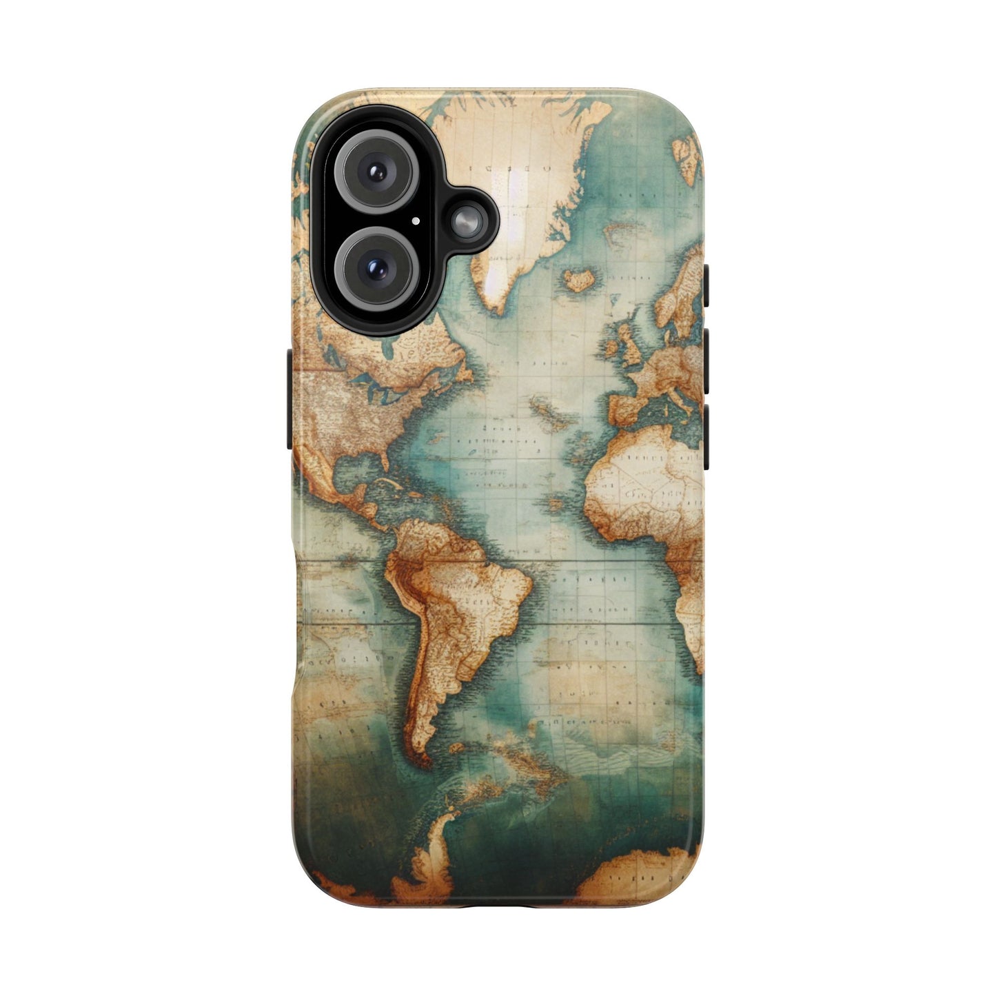 Vintage World Map Tough Phone Cases