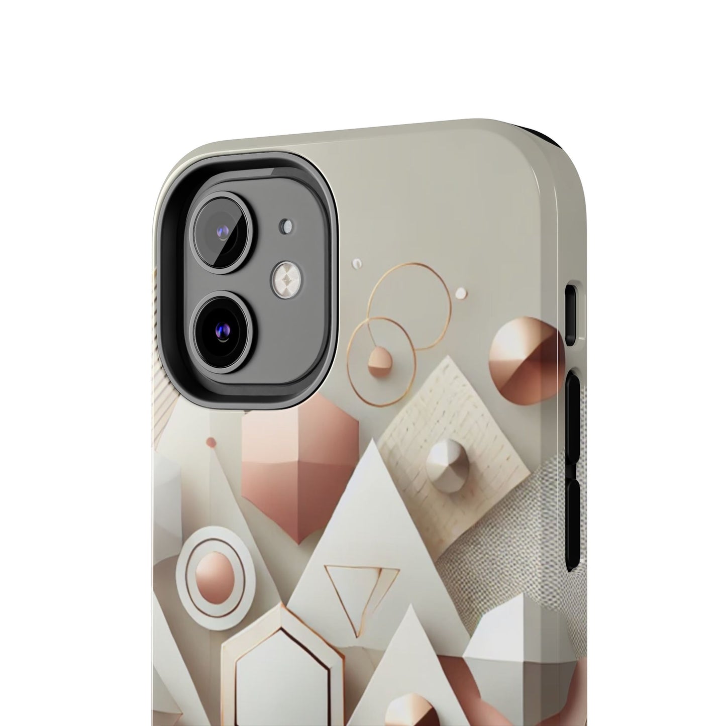 Rose gold geometric Tough Phone Cases