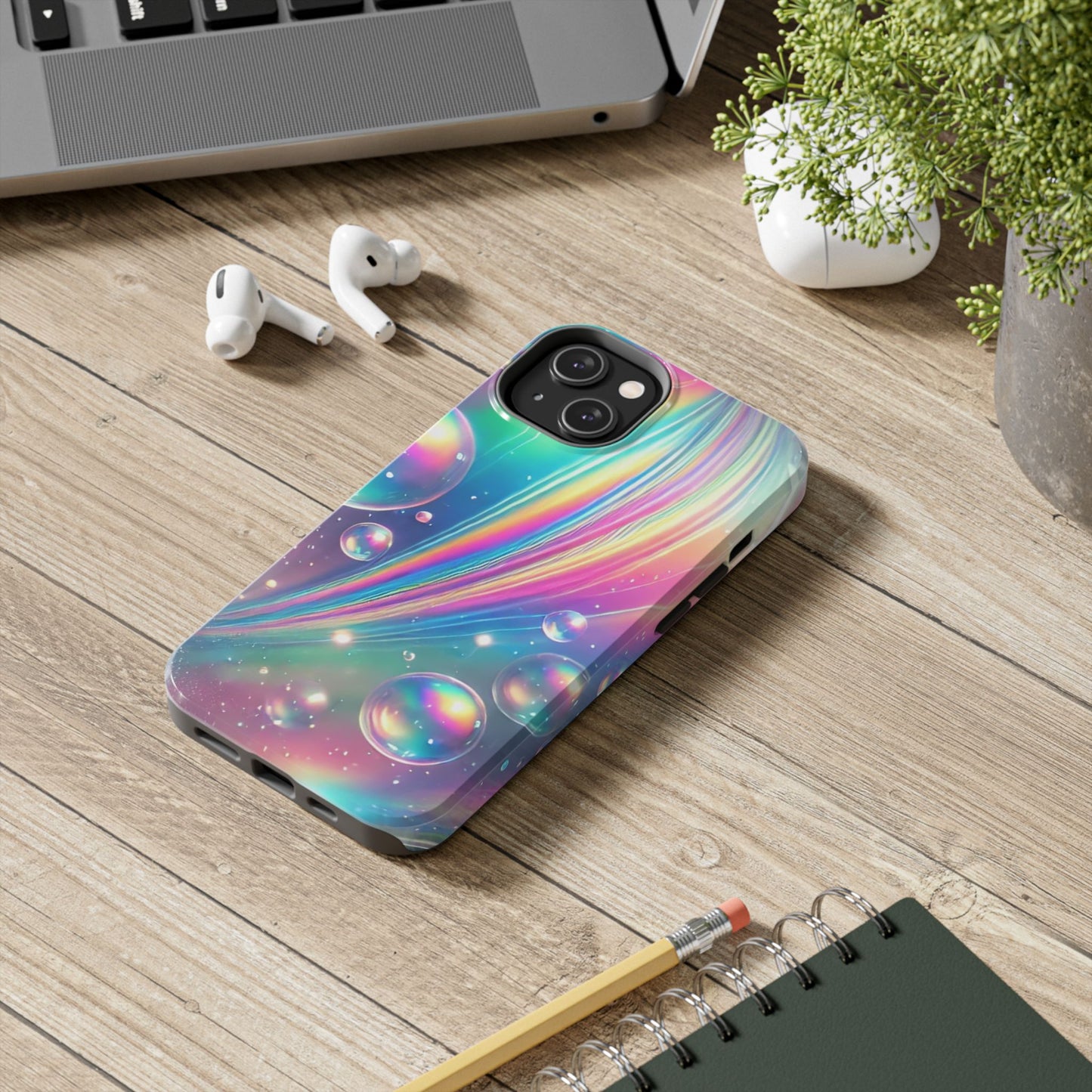 Iridescent colorful Tough Phone Cases