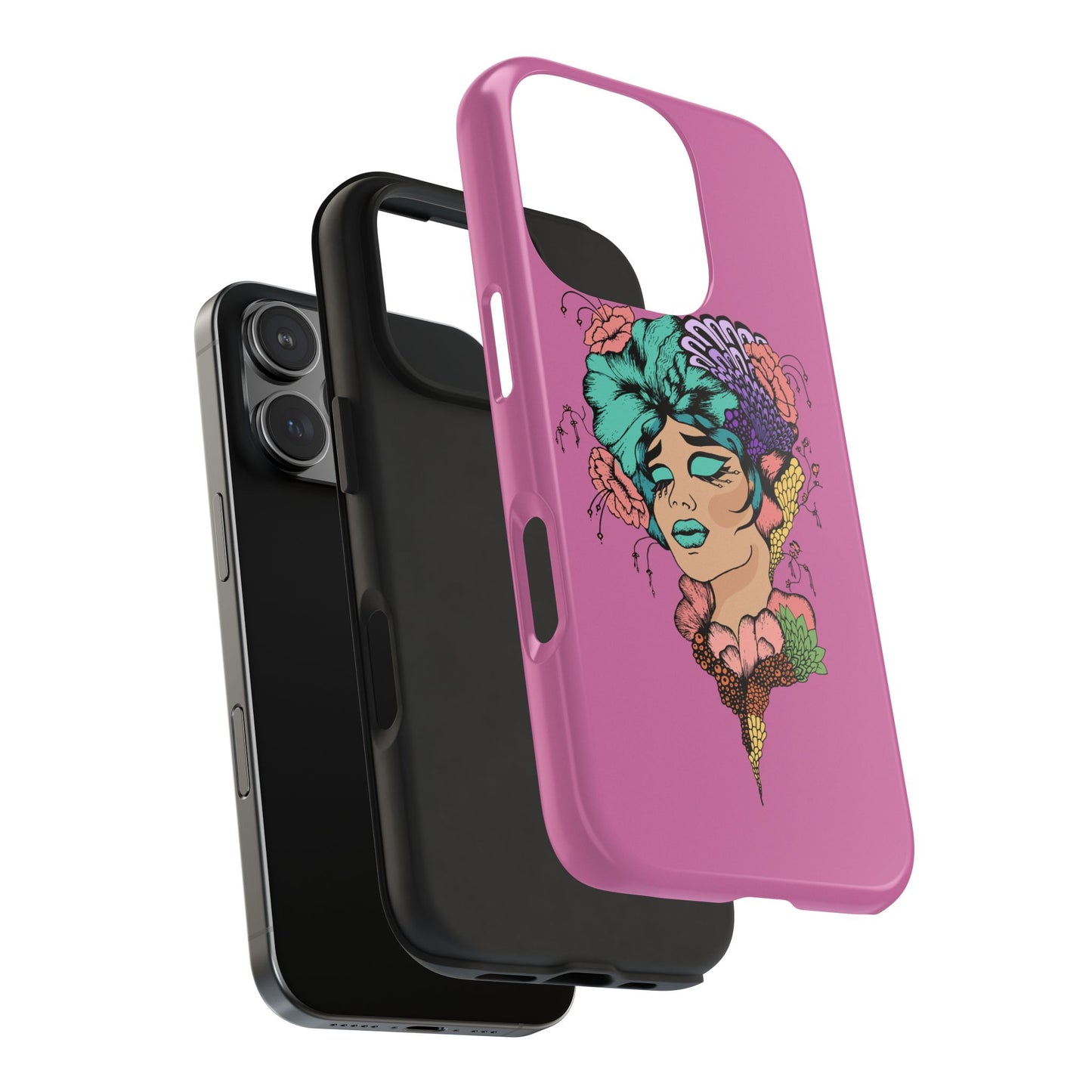 Floral Woman Tough Phone Cases