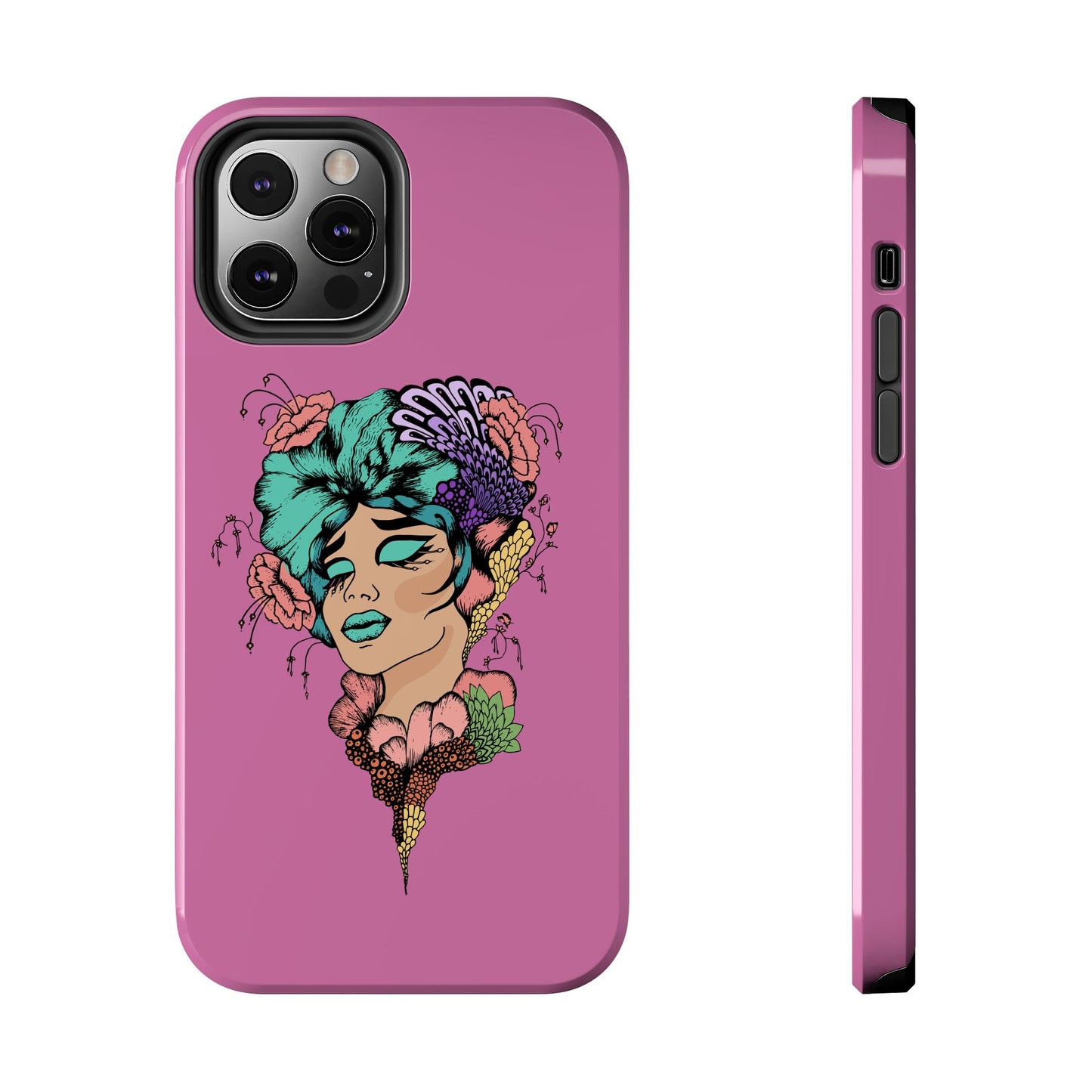 Floral Woman Tough Phone Cases