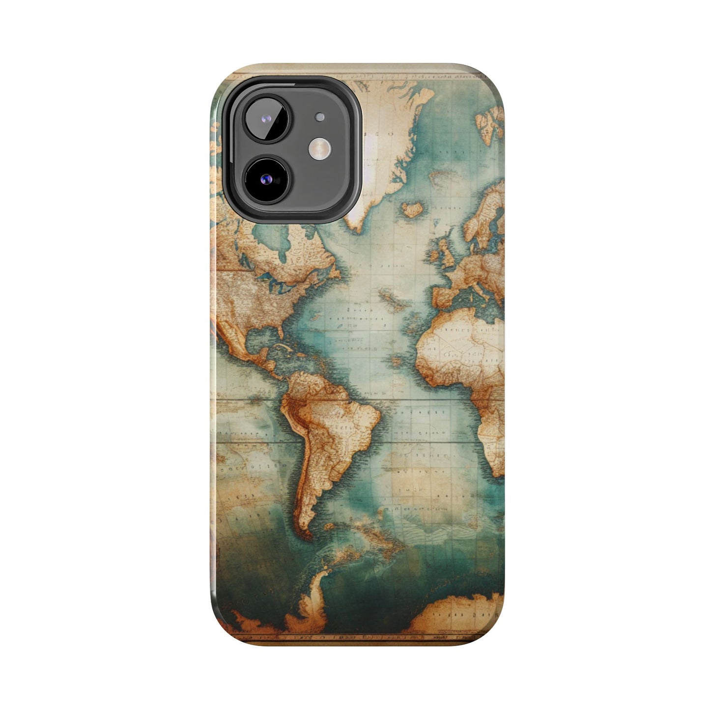 Vintage World Map Tough Phone Cases