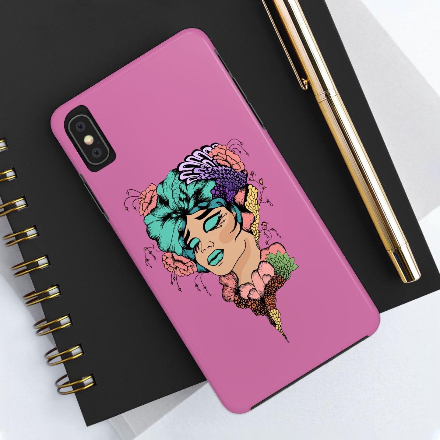 Floral Woman Tough Phone Cases