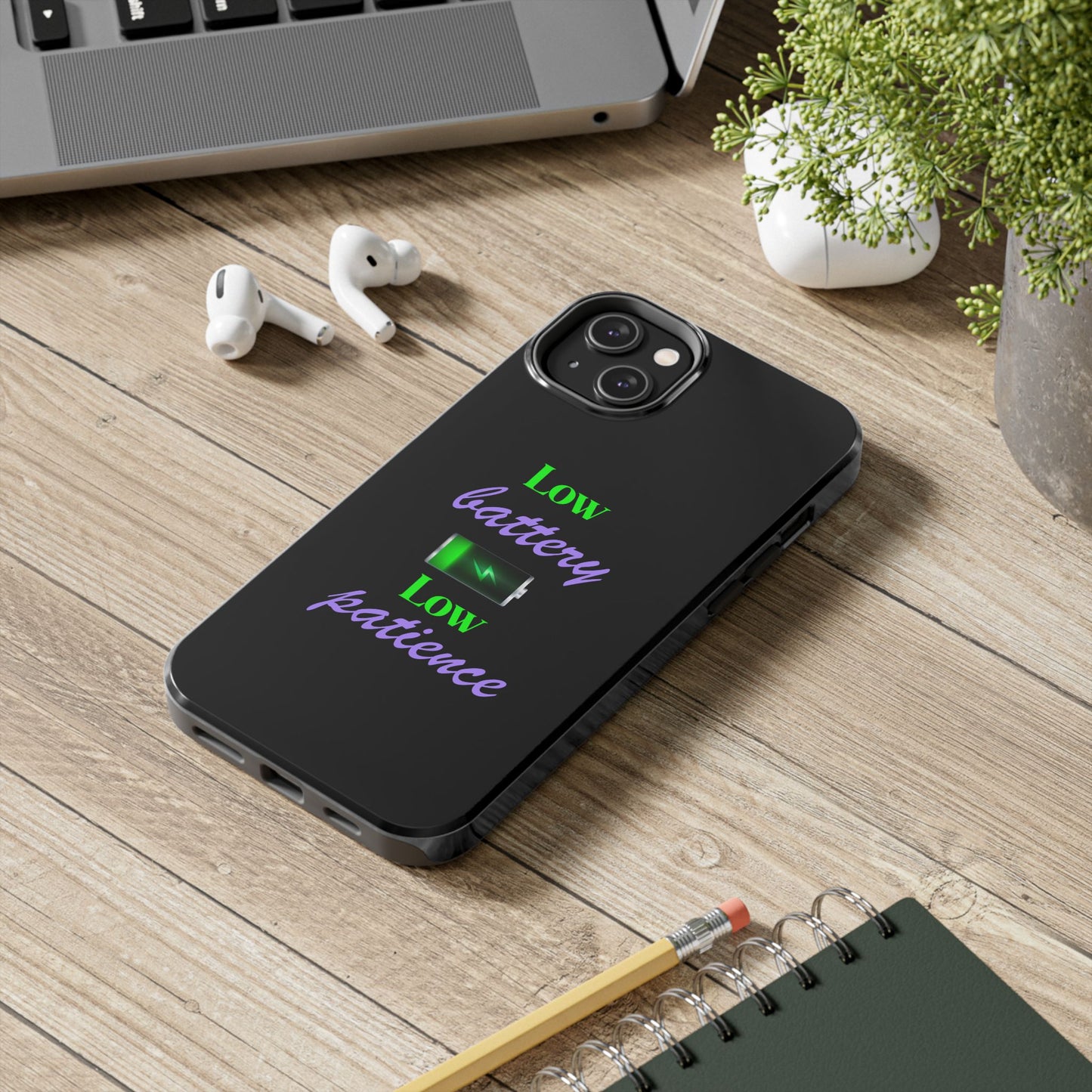 Low battery Tough Phone Cases