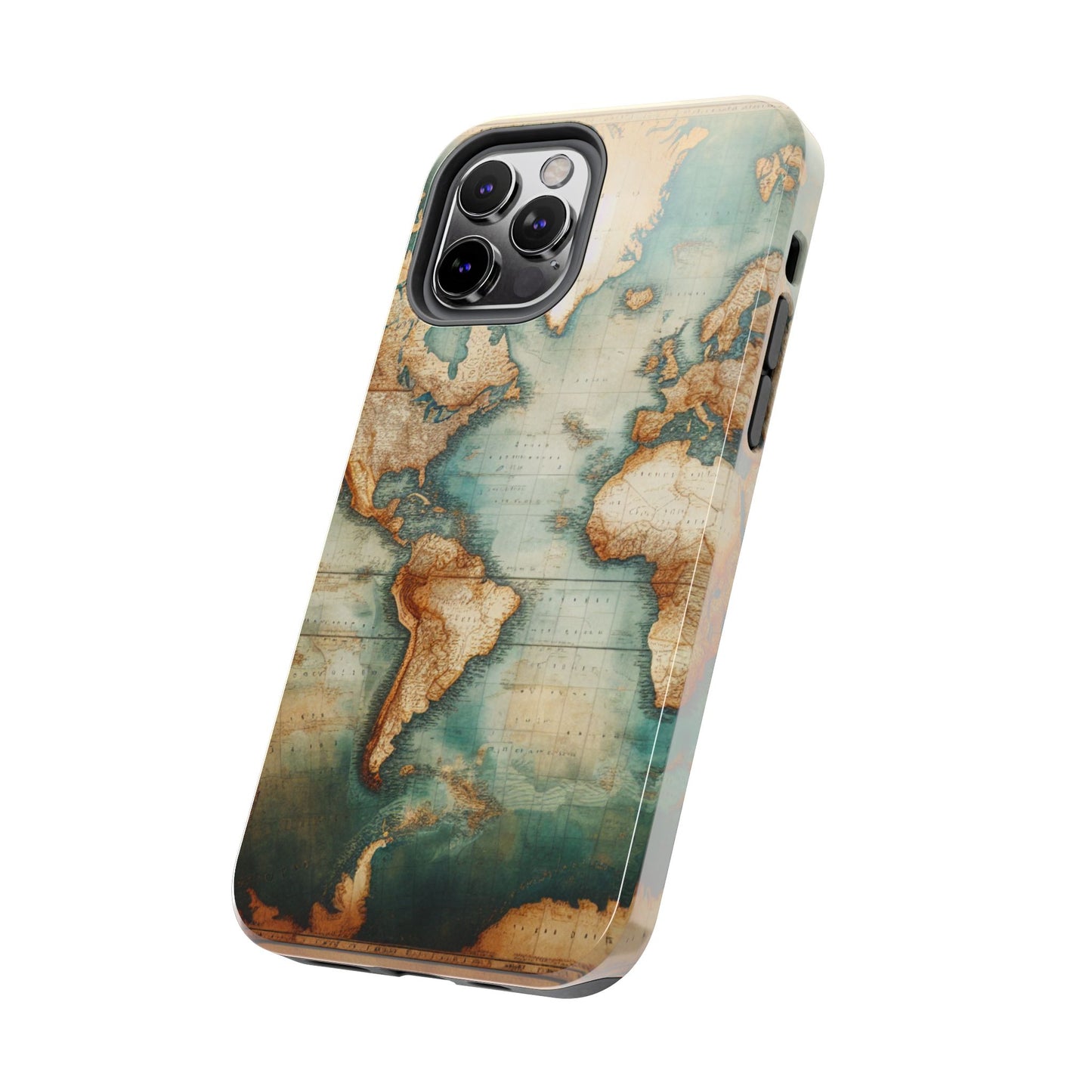 Vintage World Map Tough Phone Cases