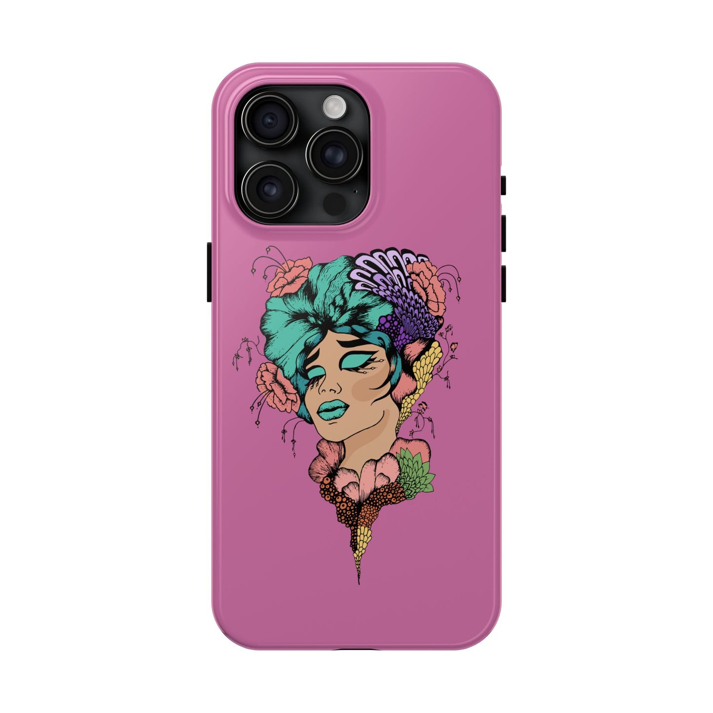 Floral Woman Tough Phone Cases