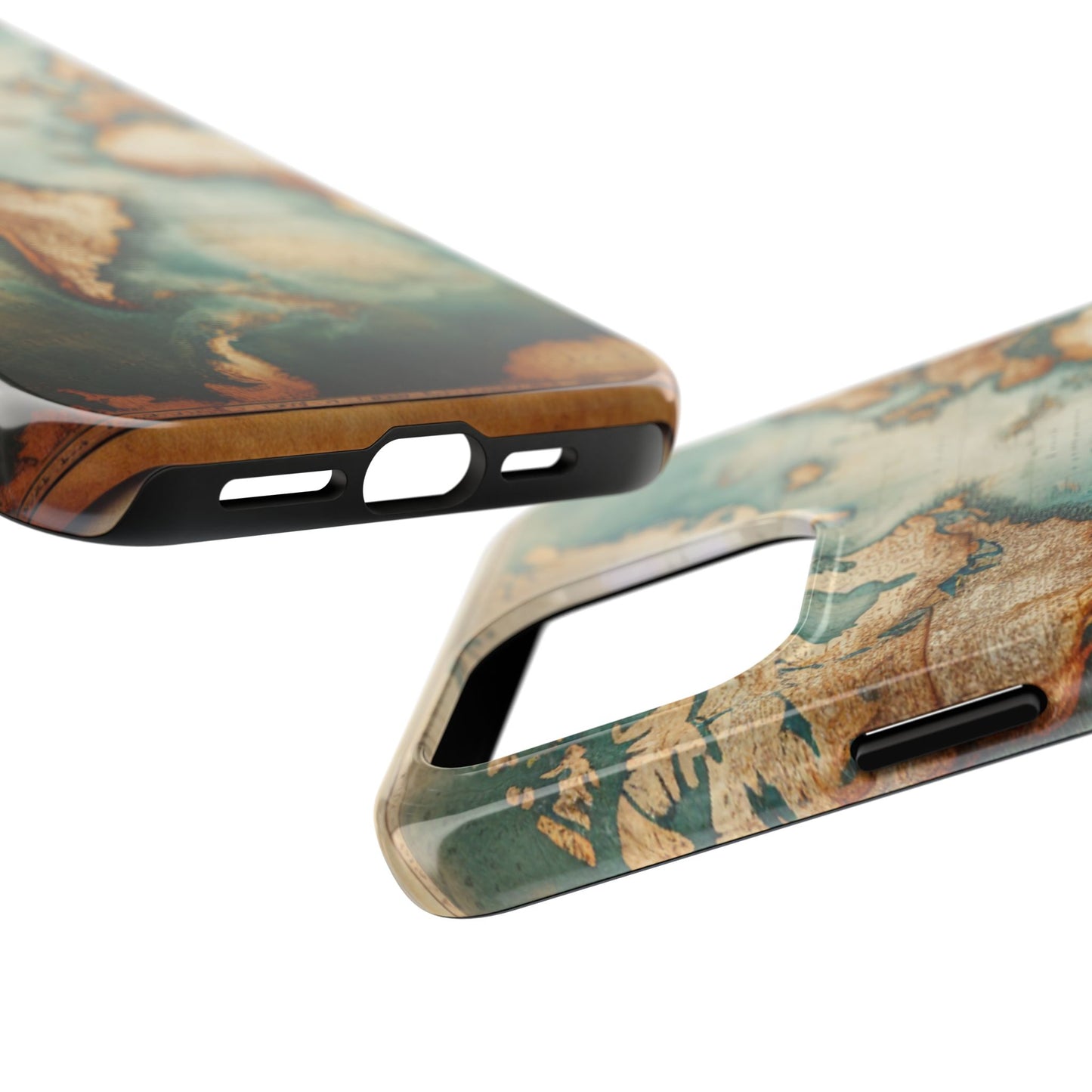 Vintage World Map Tough Phone Cases