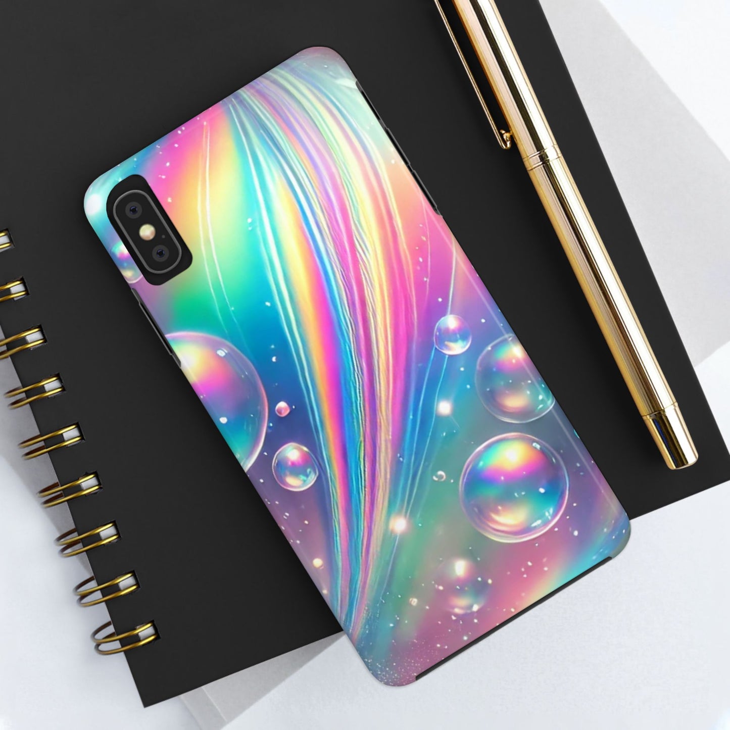 Iridescent colorful Tough Phone Cases