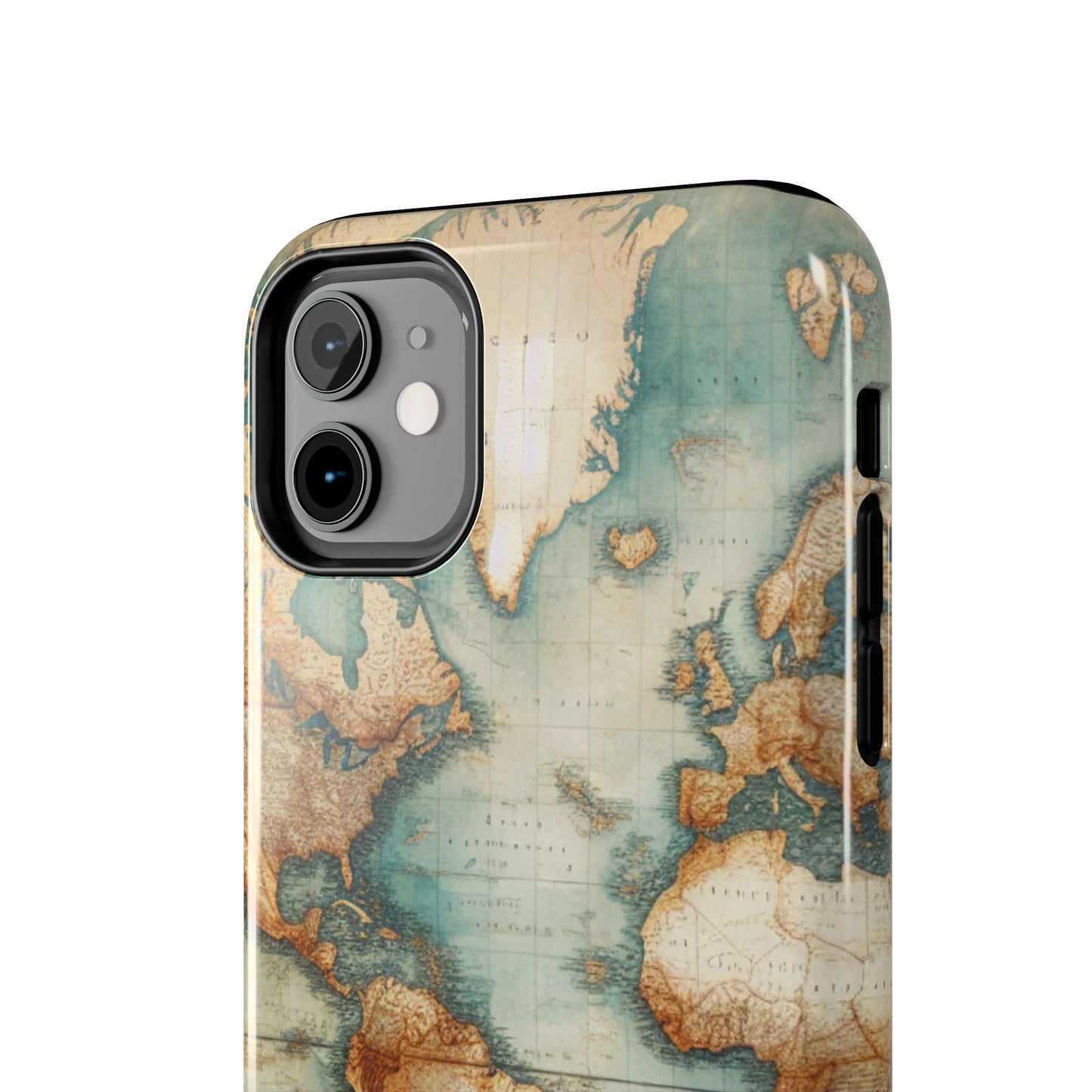 Vintage World Map Tough Phone Cases