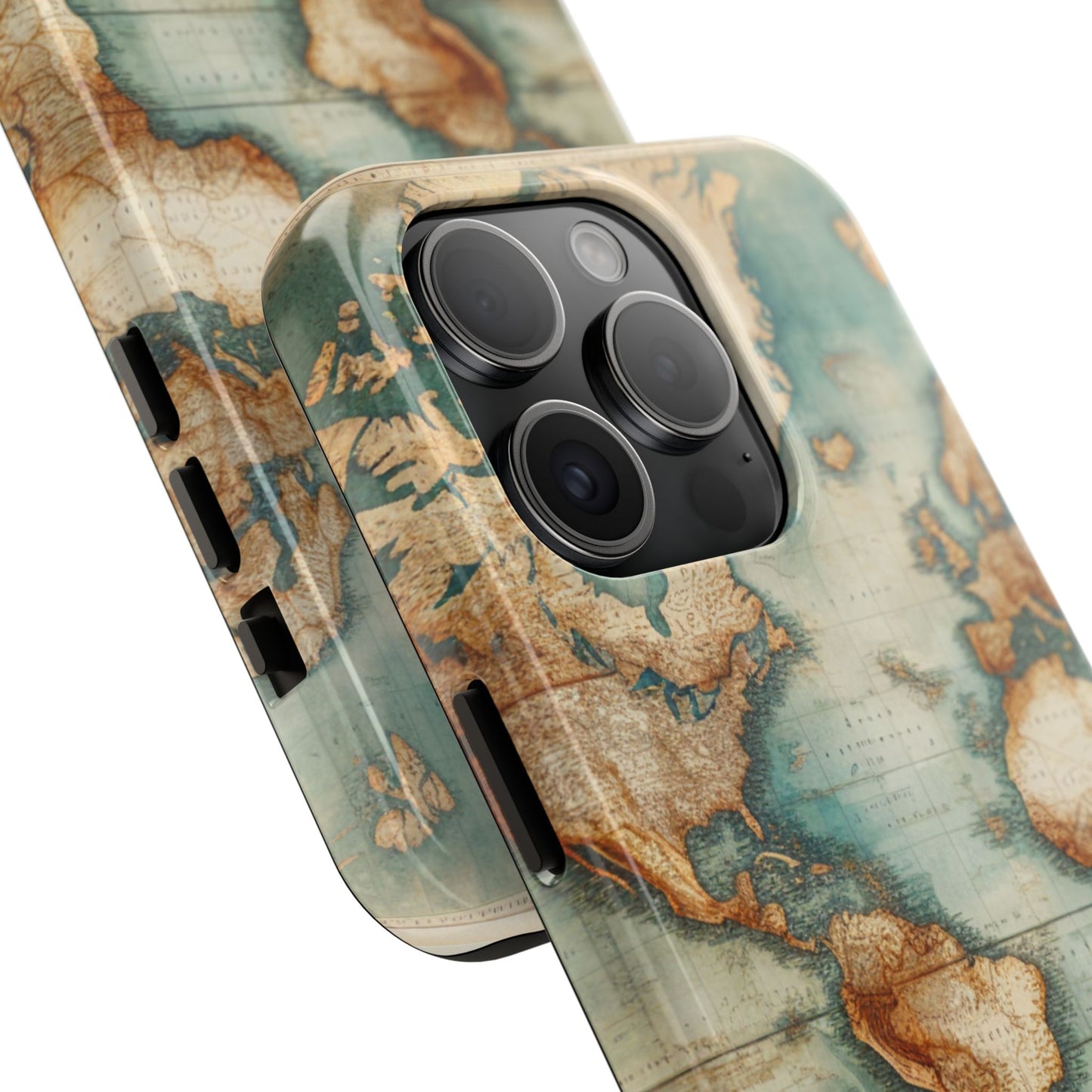 Vintage World Map Tough Phone Cases