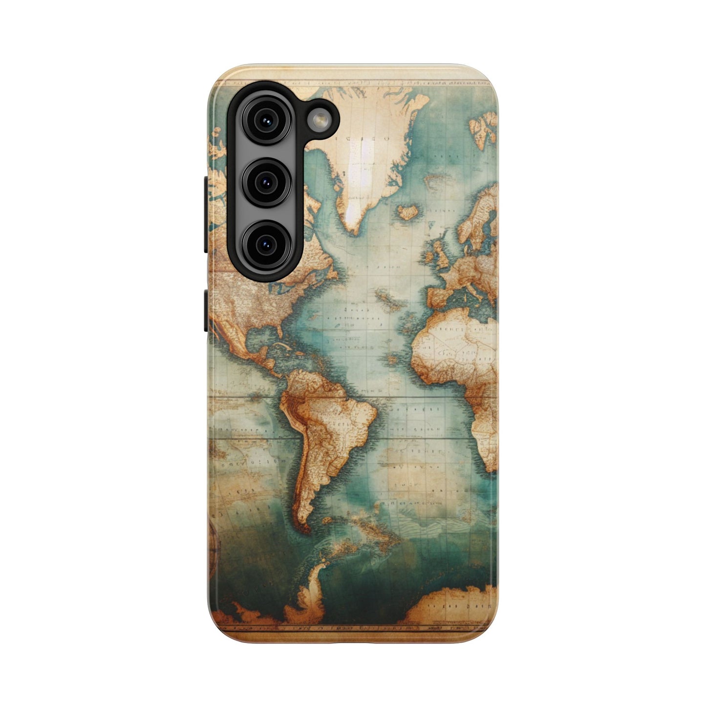 Vintage World Map Tough Phone Cases