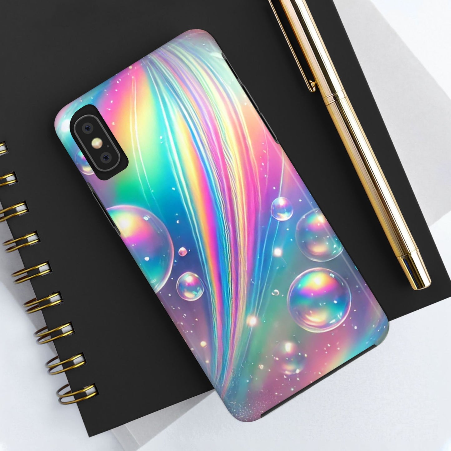 Iridescent colorful Tough Phone Cases