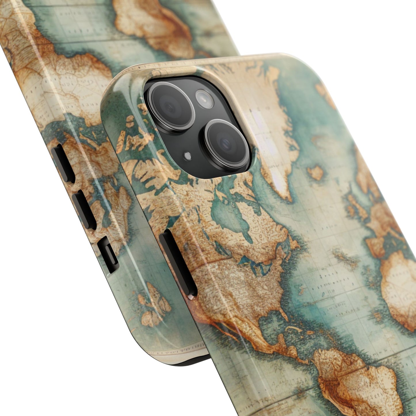 Vintage World Map Tough Phone Cases