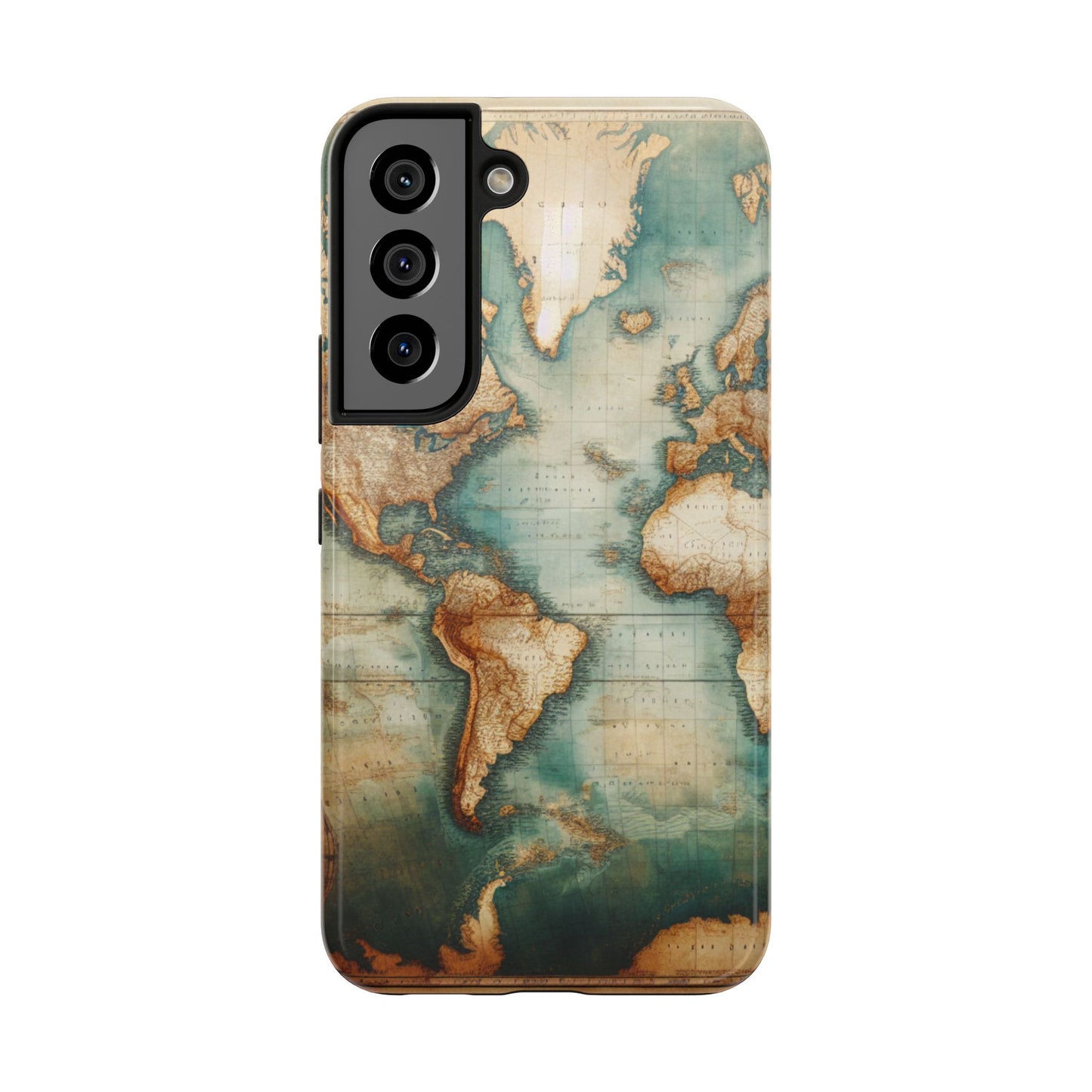 Vintage World Map Tough Phone Cases