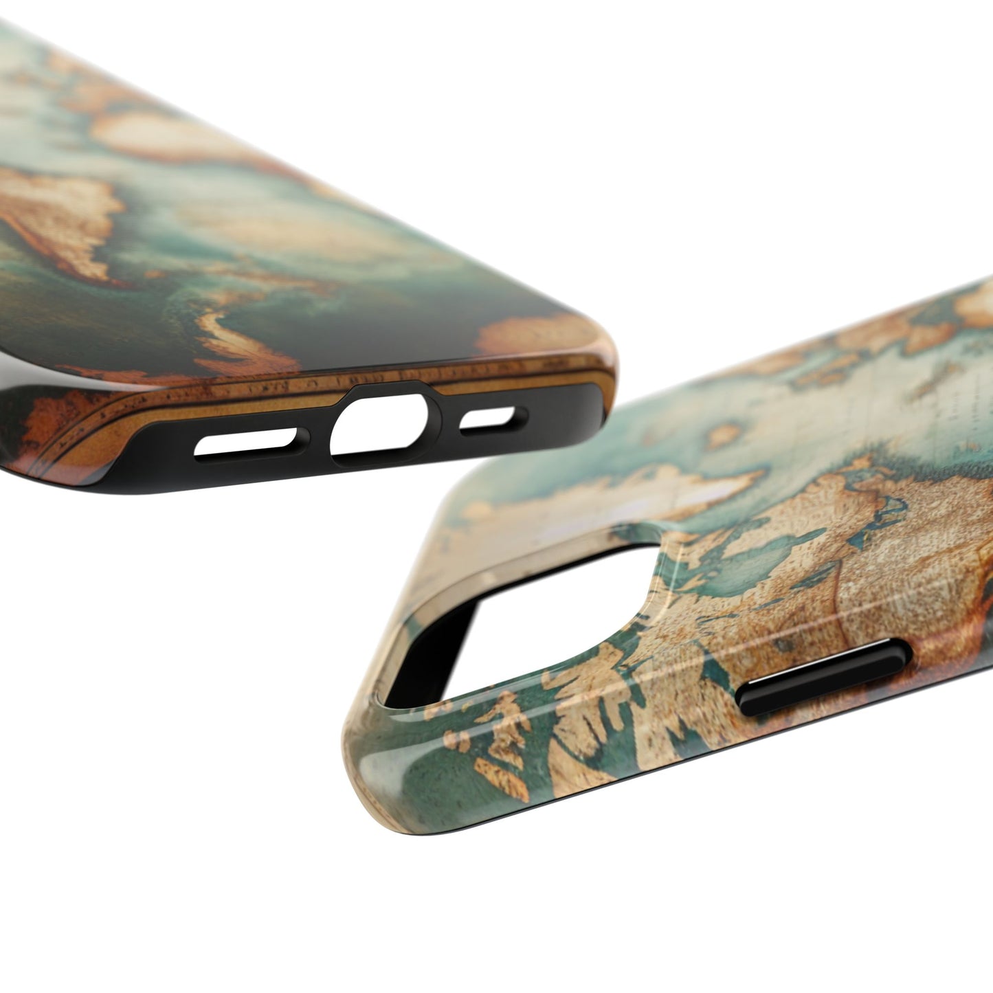 Vintage World Map Tough Phone Cases