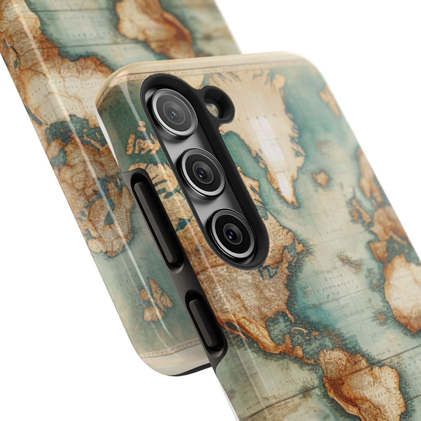 Vintage World Map Tough Phone Cases