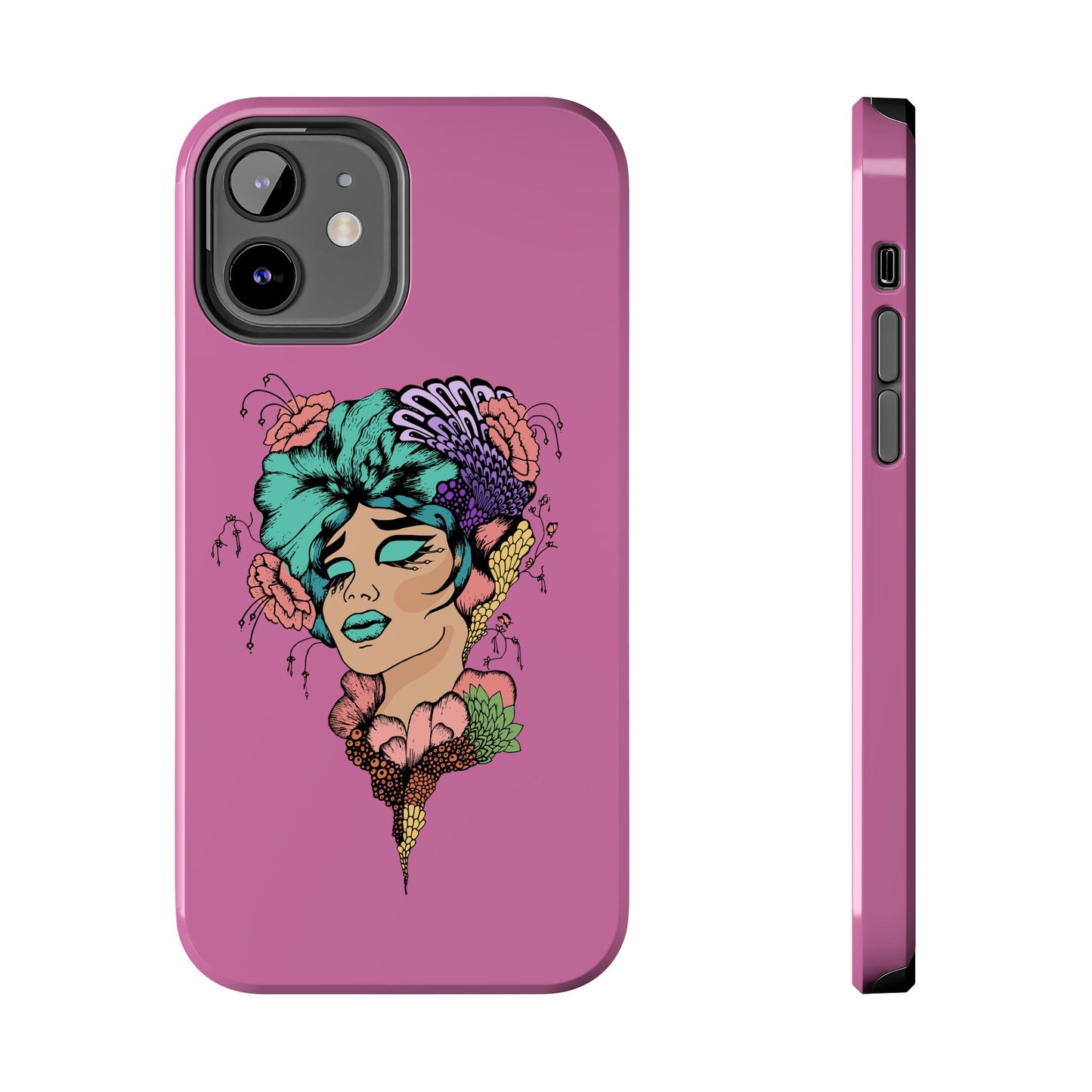 Floral Woman Tough Phone Cases