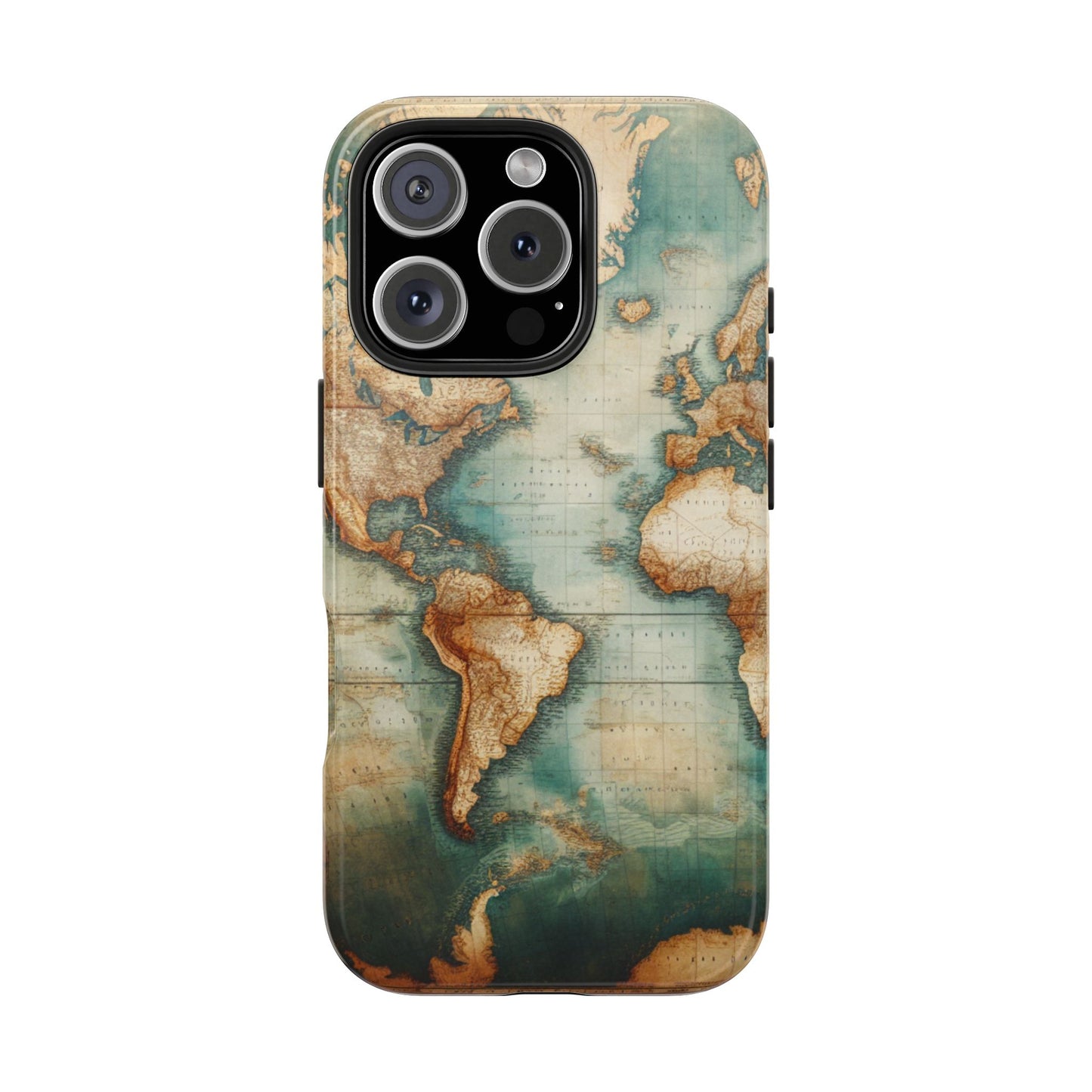 Vintage World Map Tough Phone Cases