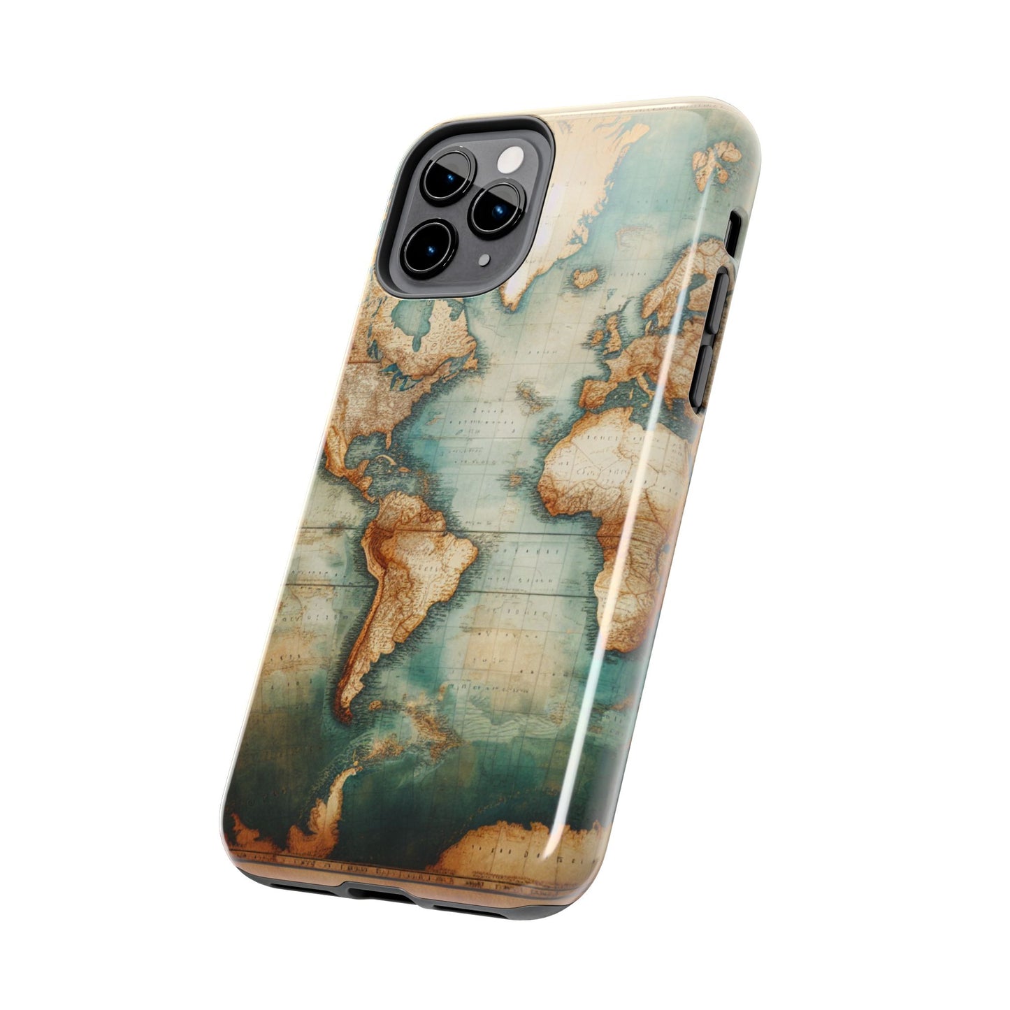 Vintage World Map Tough Phone Cases