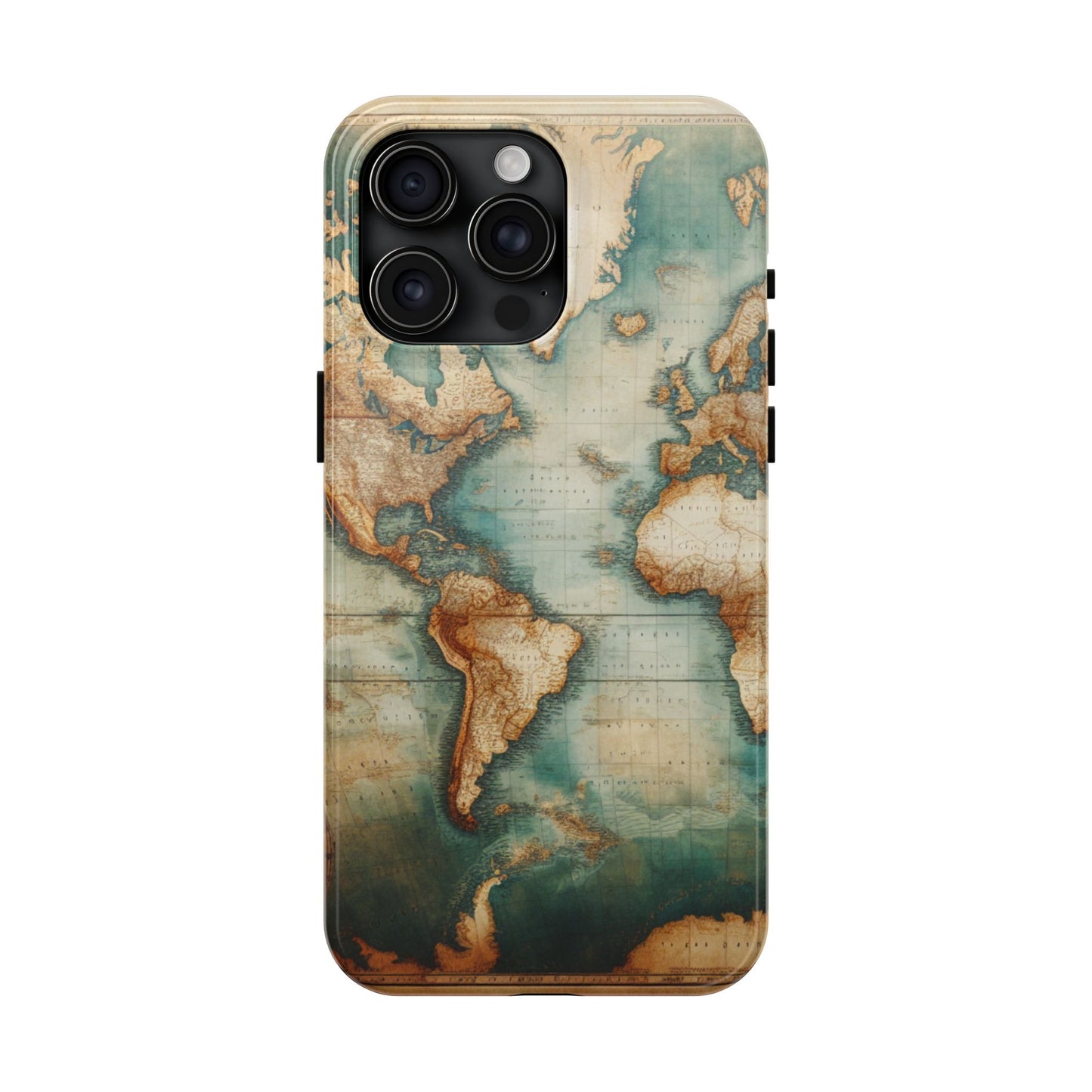 Vintage World Map Tough Phone Cases