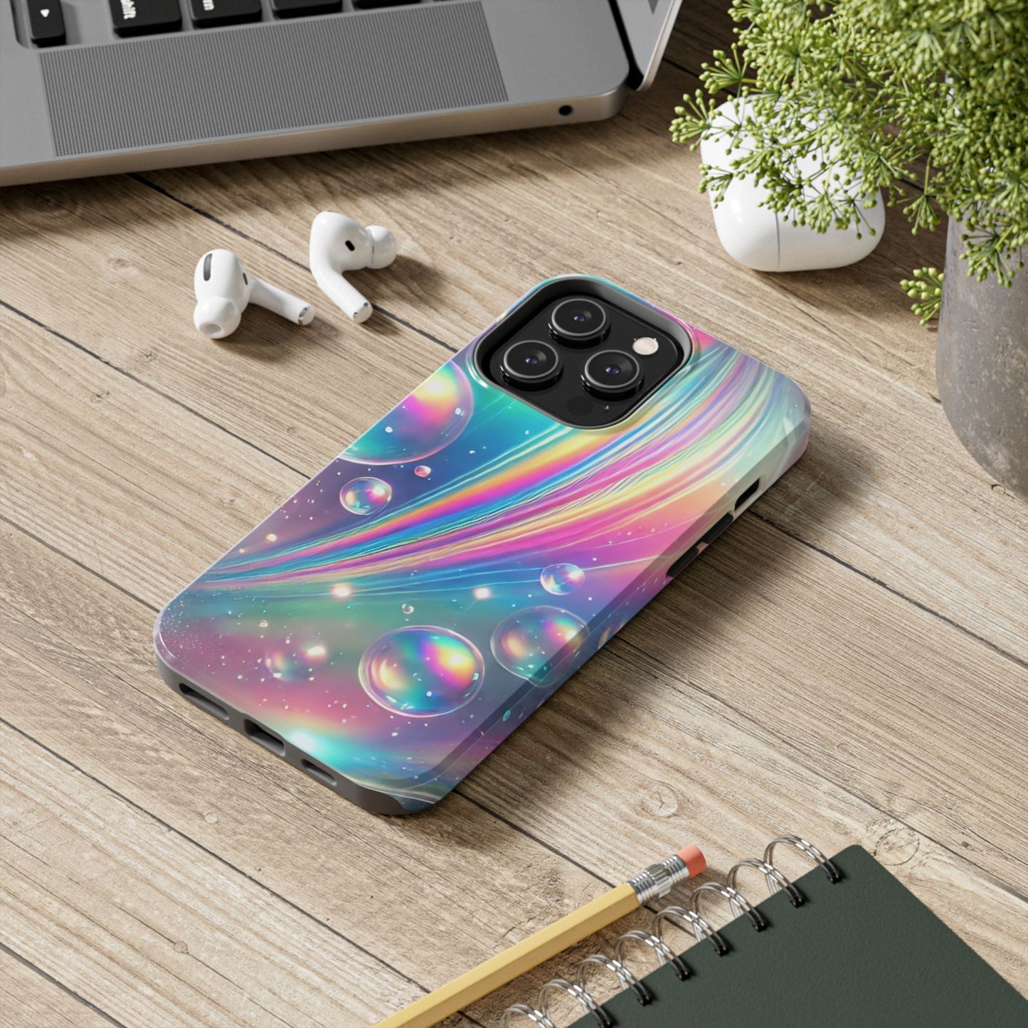 Iridescent colorful Tough Phone Cases