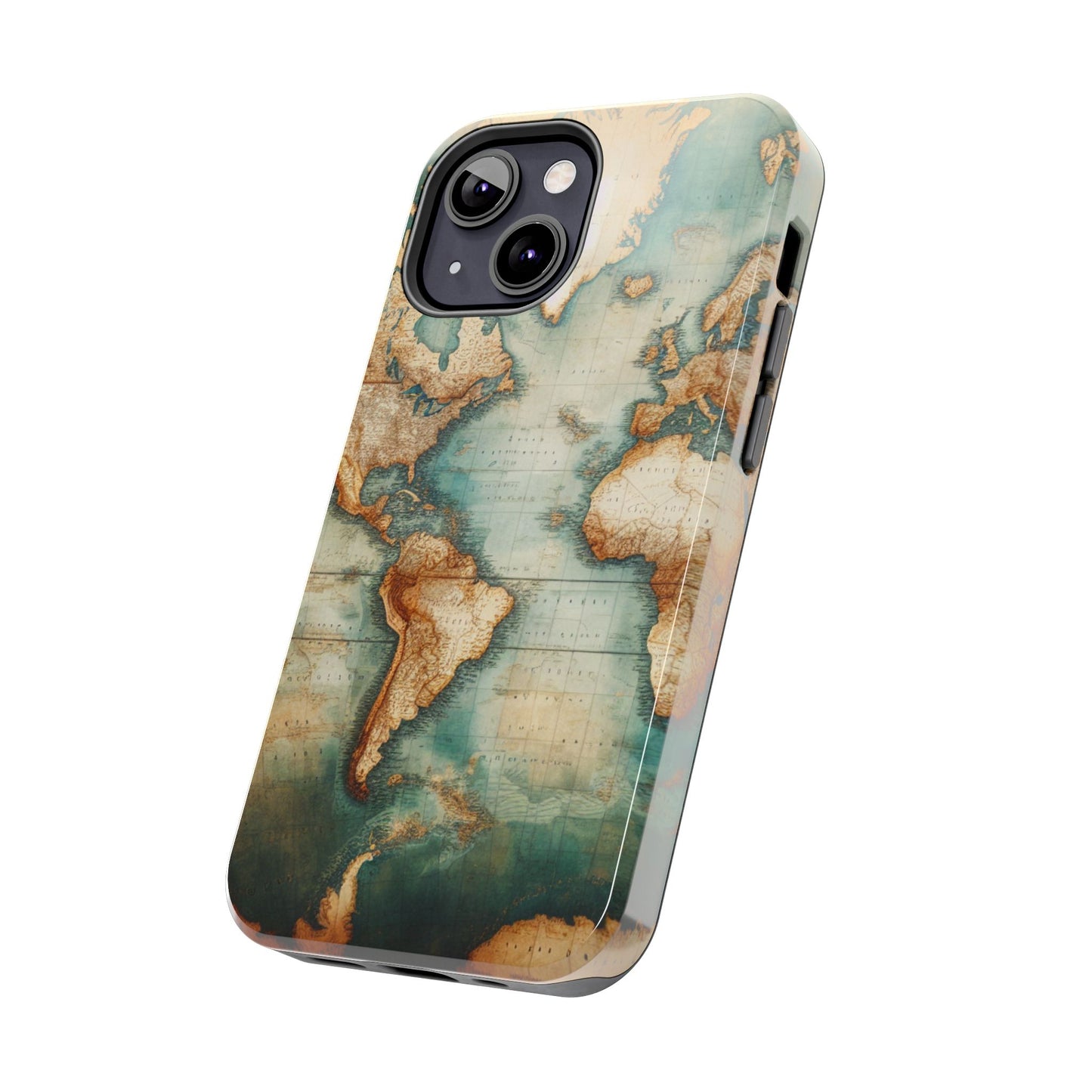 Vintage World Map Tough Phone Cases