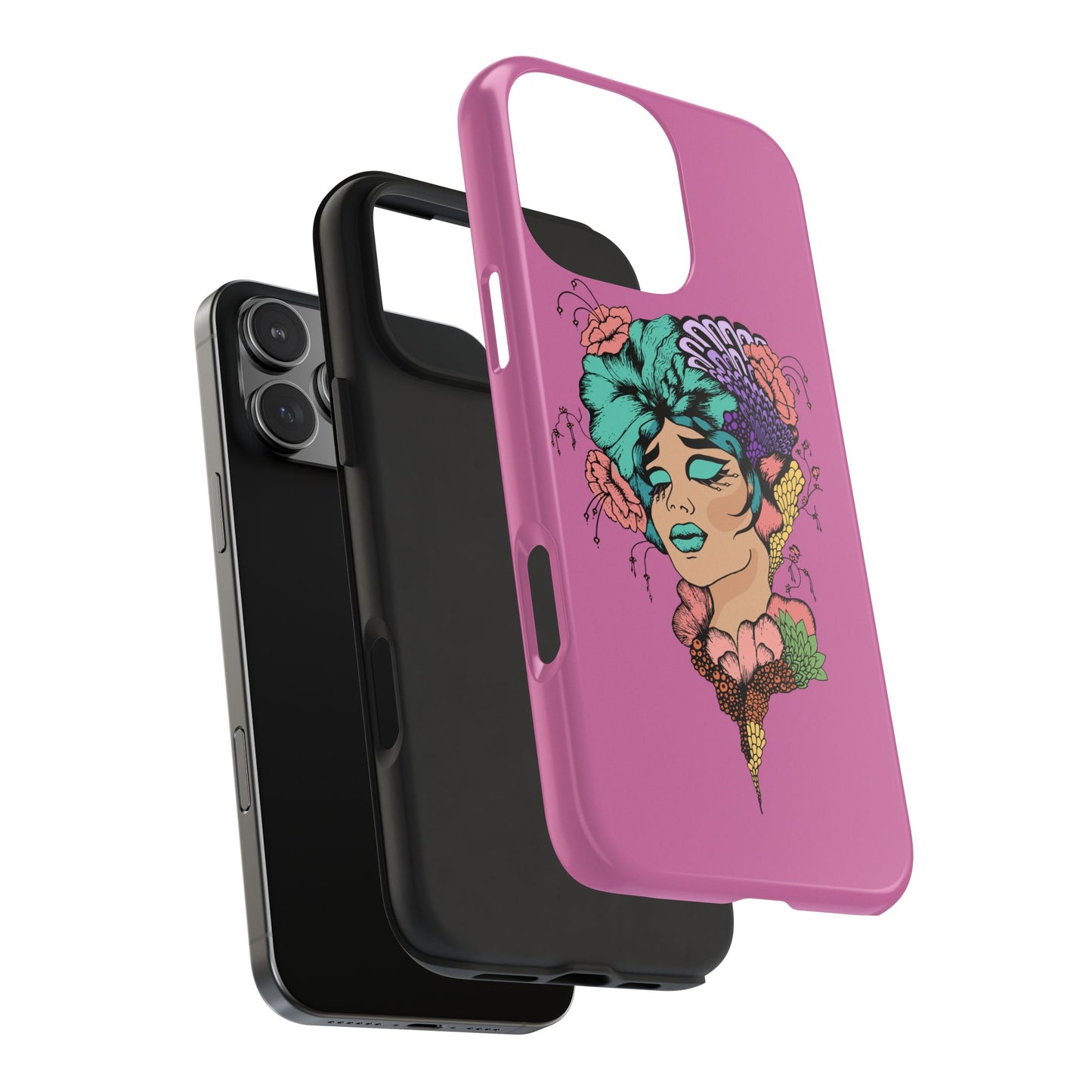 Floral Woman Tough Phone Cases