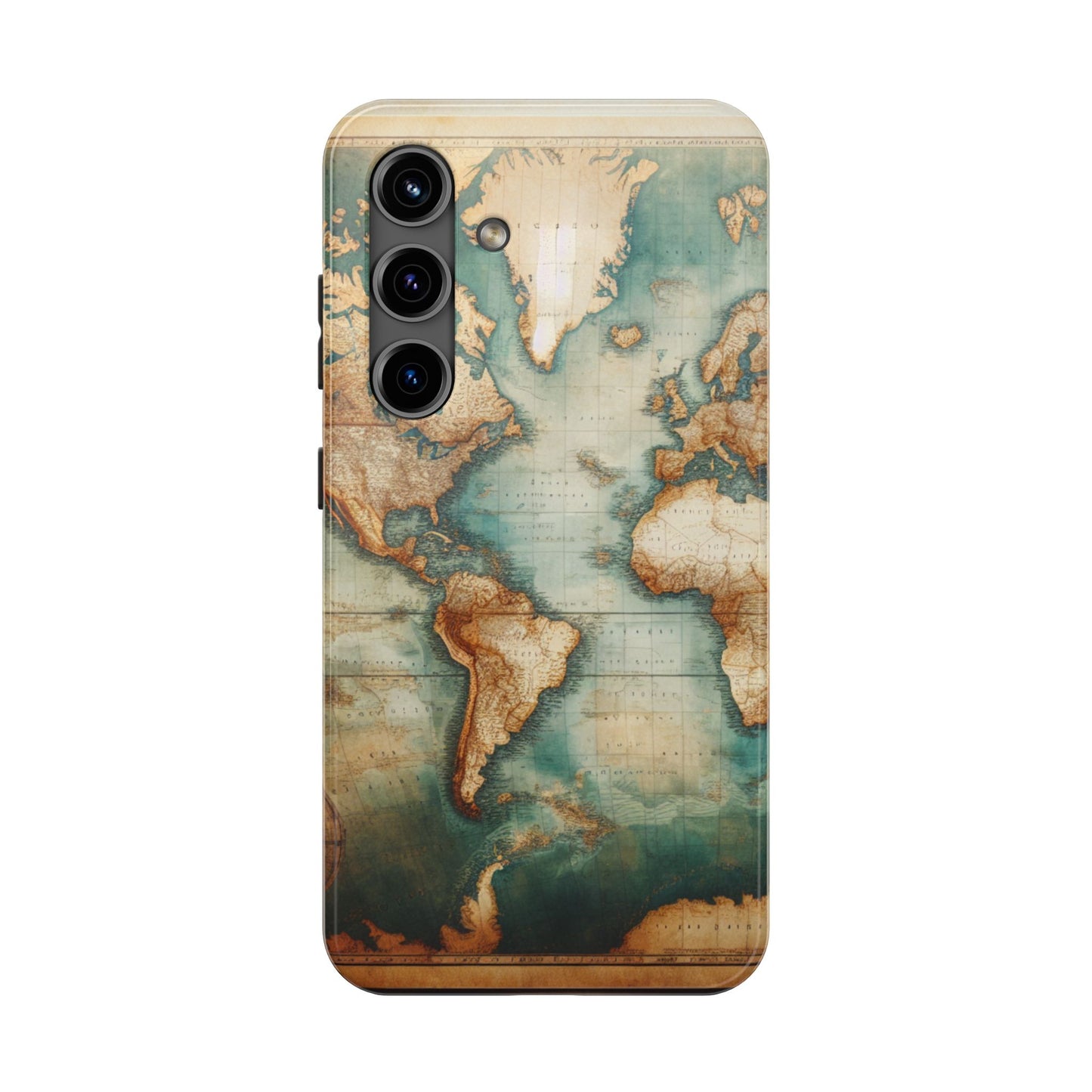 Vintage World Map Tough Phone Cases