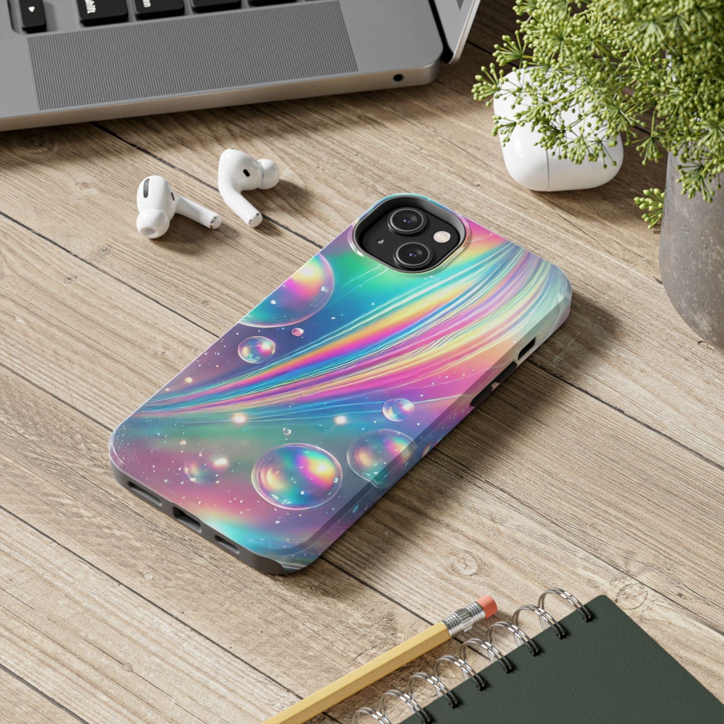 Iridescent colorful Tough Phone Cases