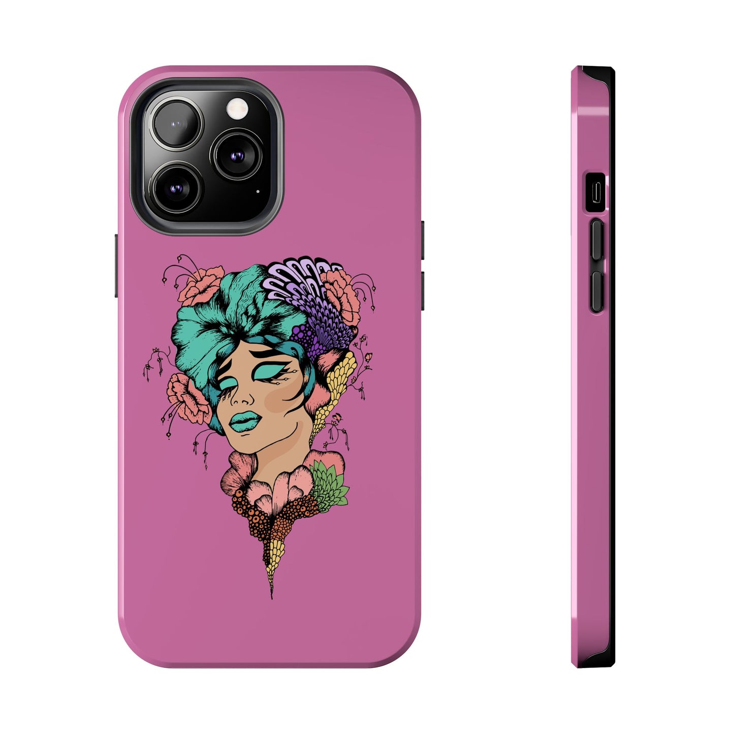 Floral Woman Tough Phone Cases