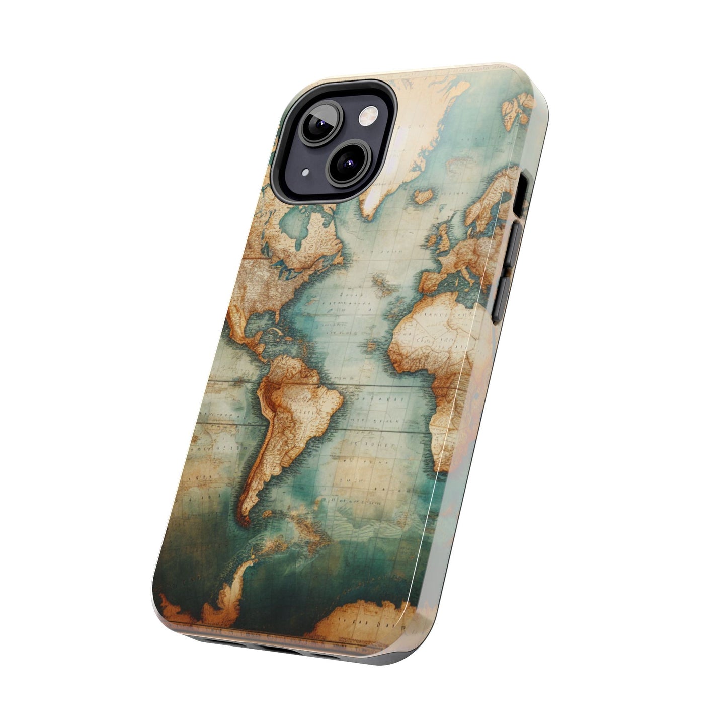 Vintage World Map Tough Phone Cases