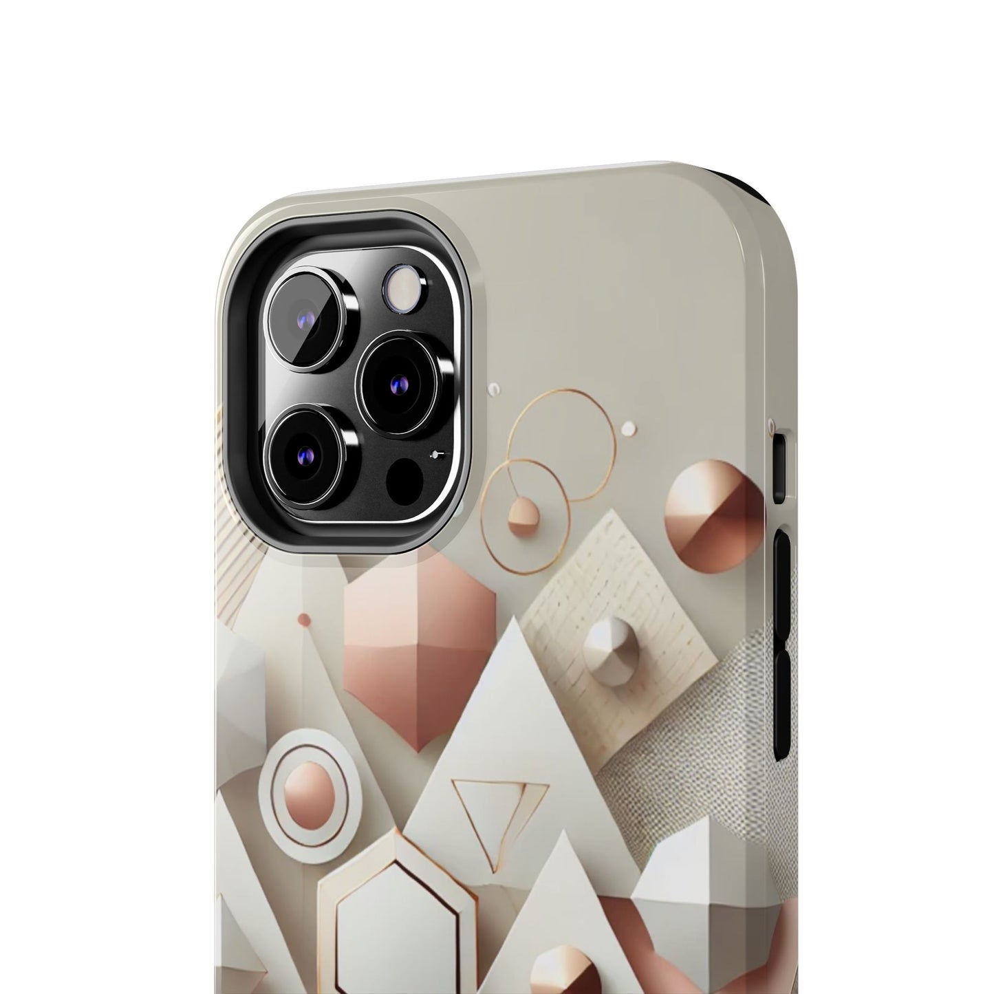 Rose gold geometric Tough Phone Cases