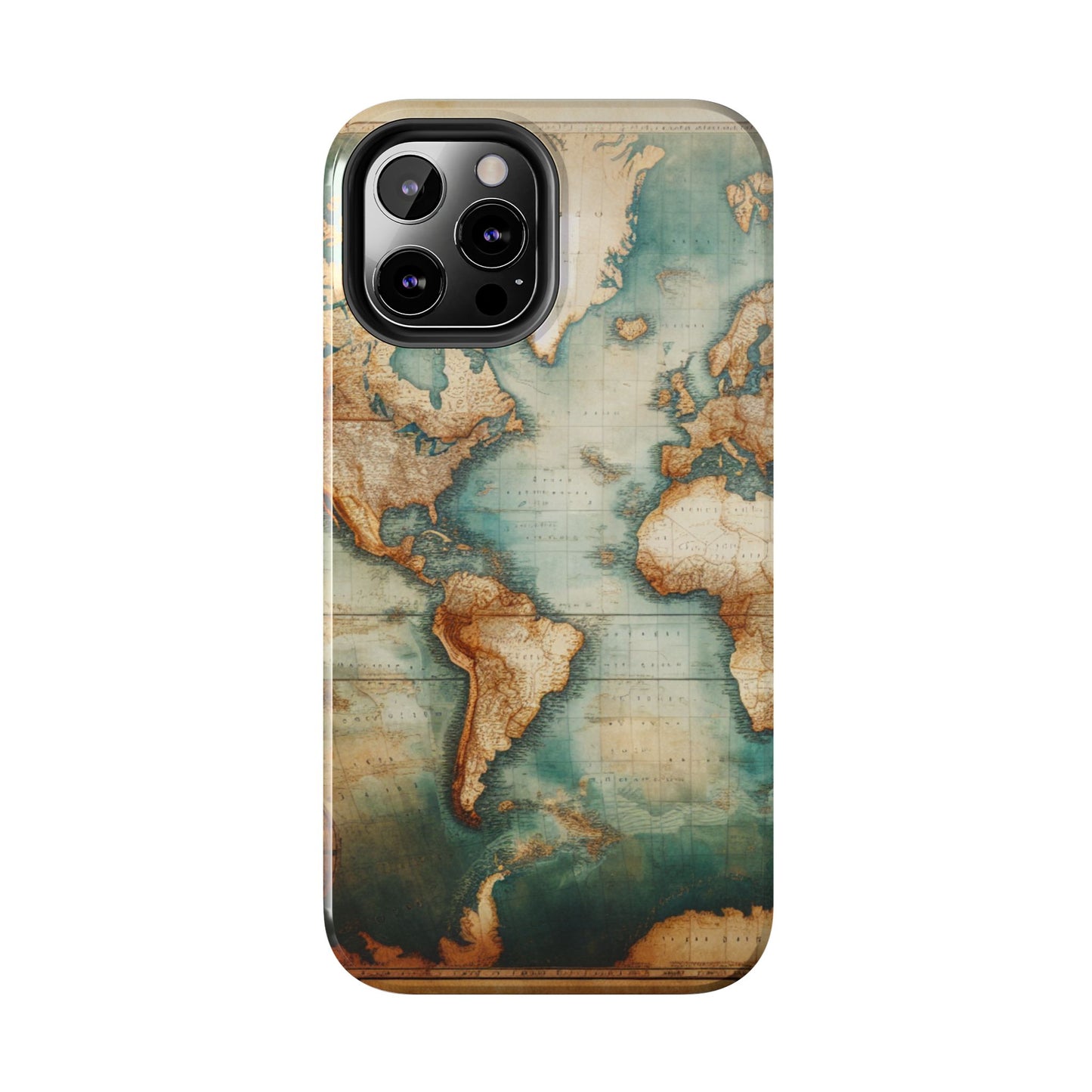 Vintage World Map Tough Phone Cases