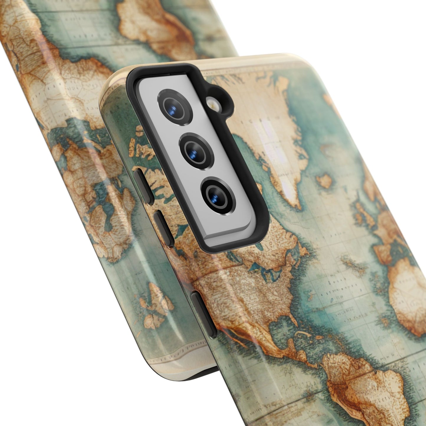 Vintage World Map Tough Phone Cases