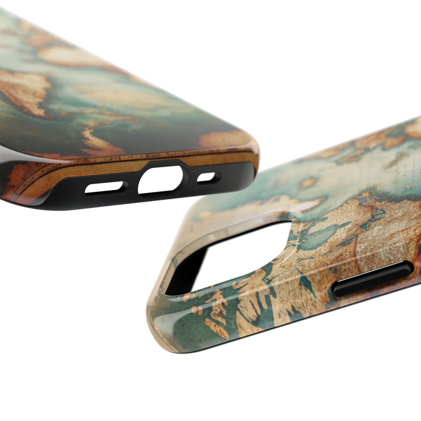 Vintage World Map Tough Phone Cases