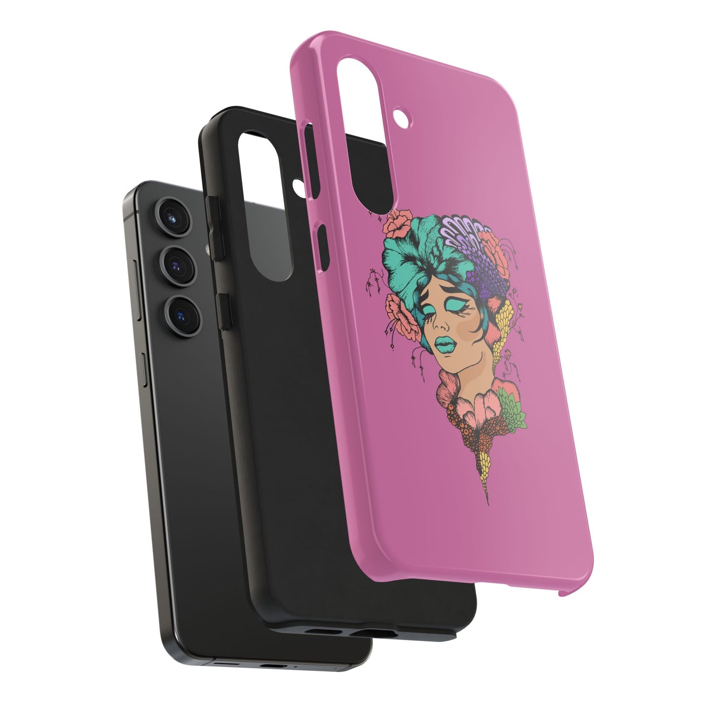 Floral Woman Tough Phone Cases