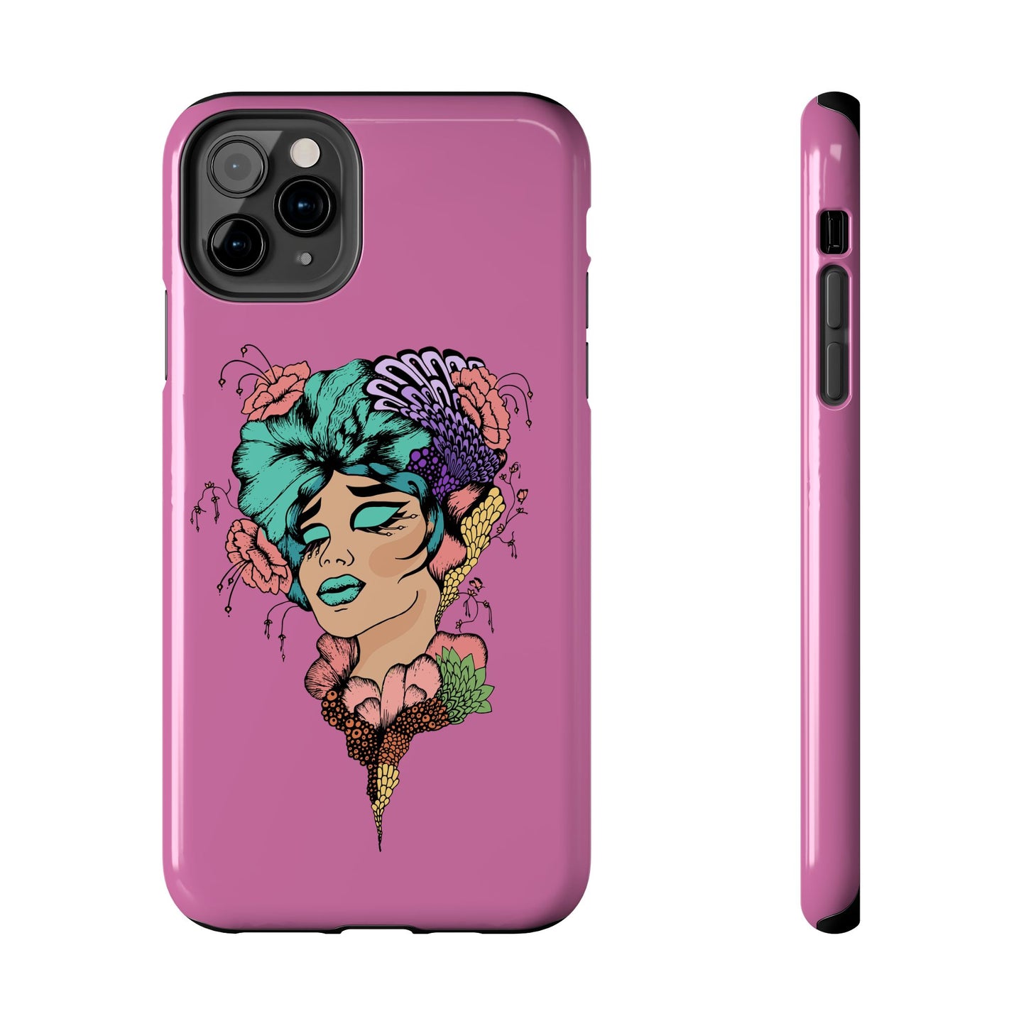 Floral Woman Tough Phone Cases