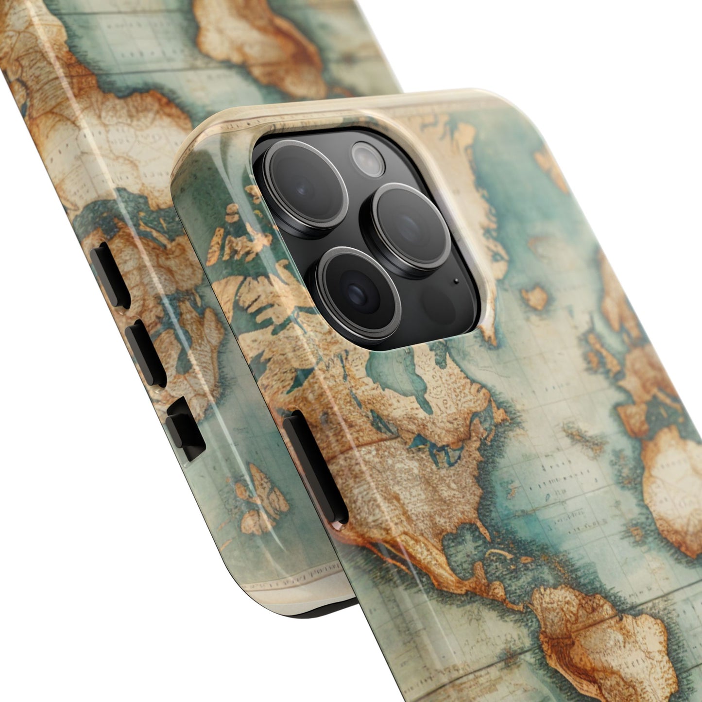 Vintage World Map Tough Phone Cases