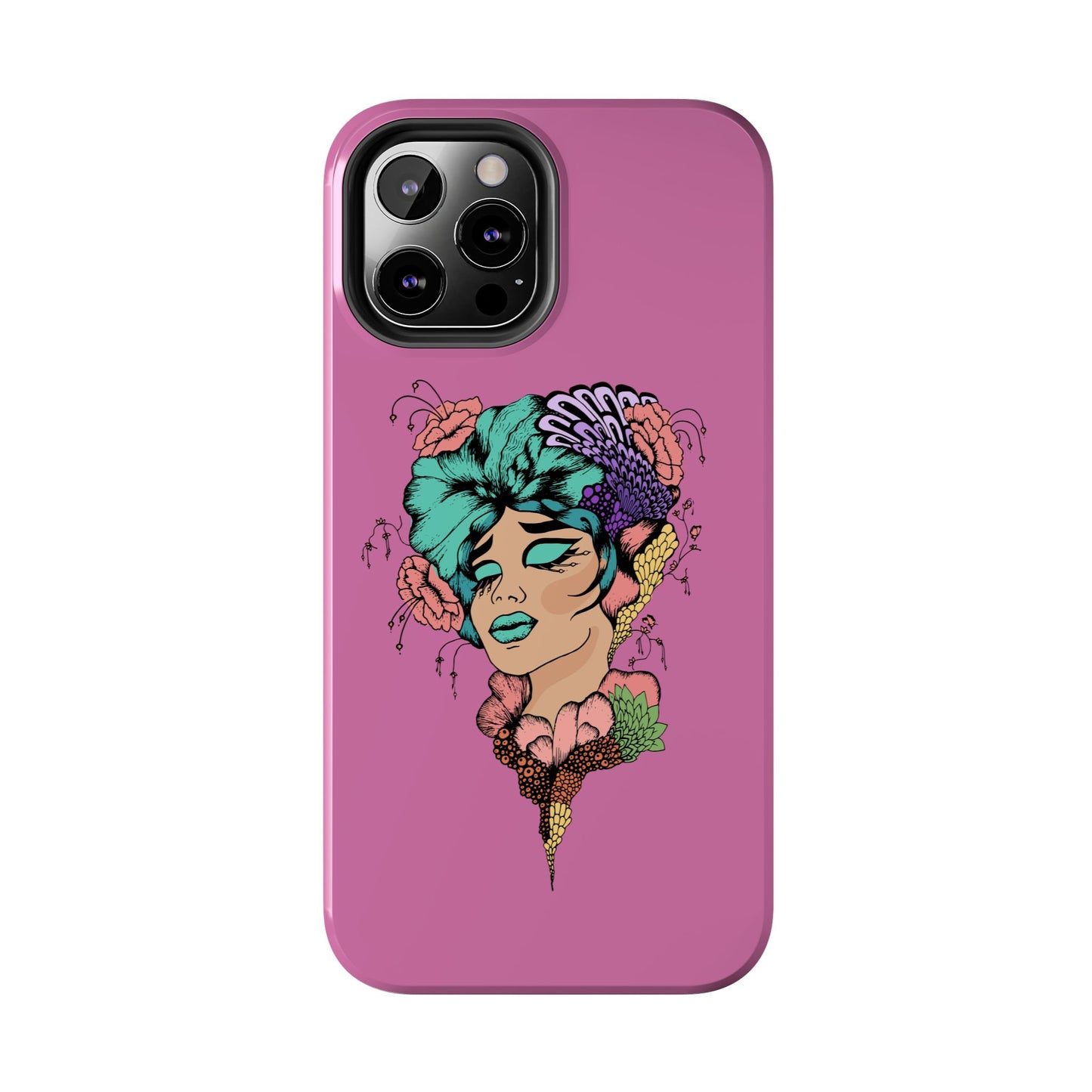 Floral Woman Tough Phone Cases