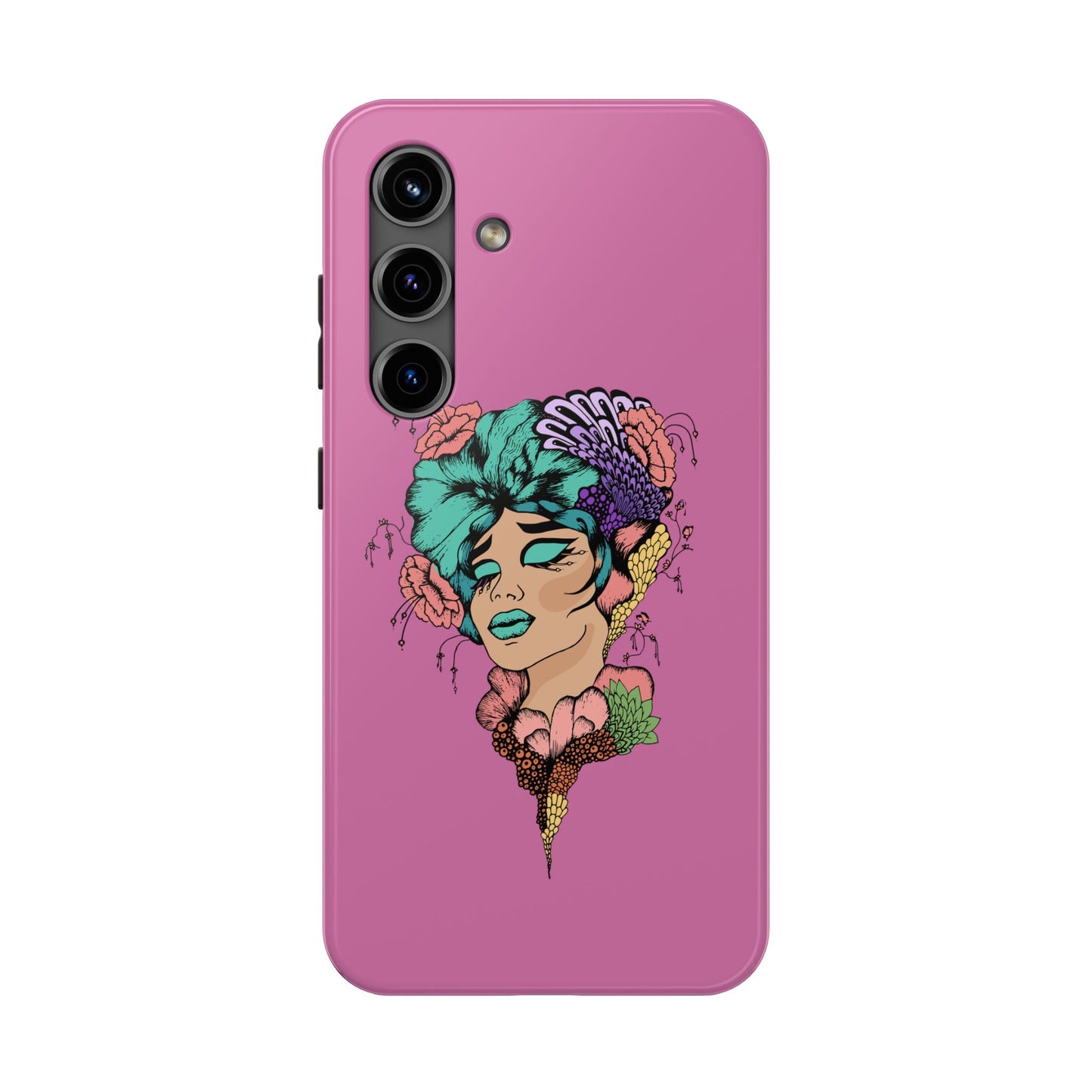 Floral Woman Tough Phone Cases