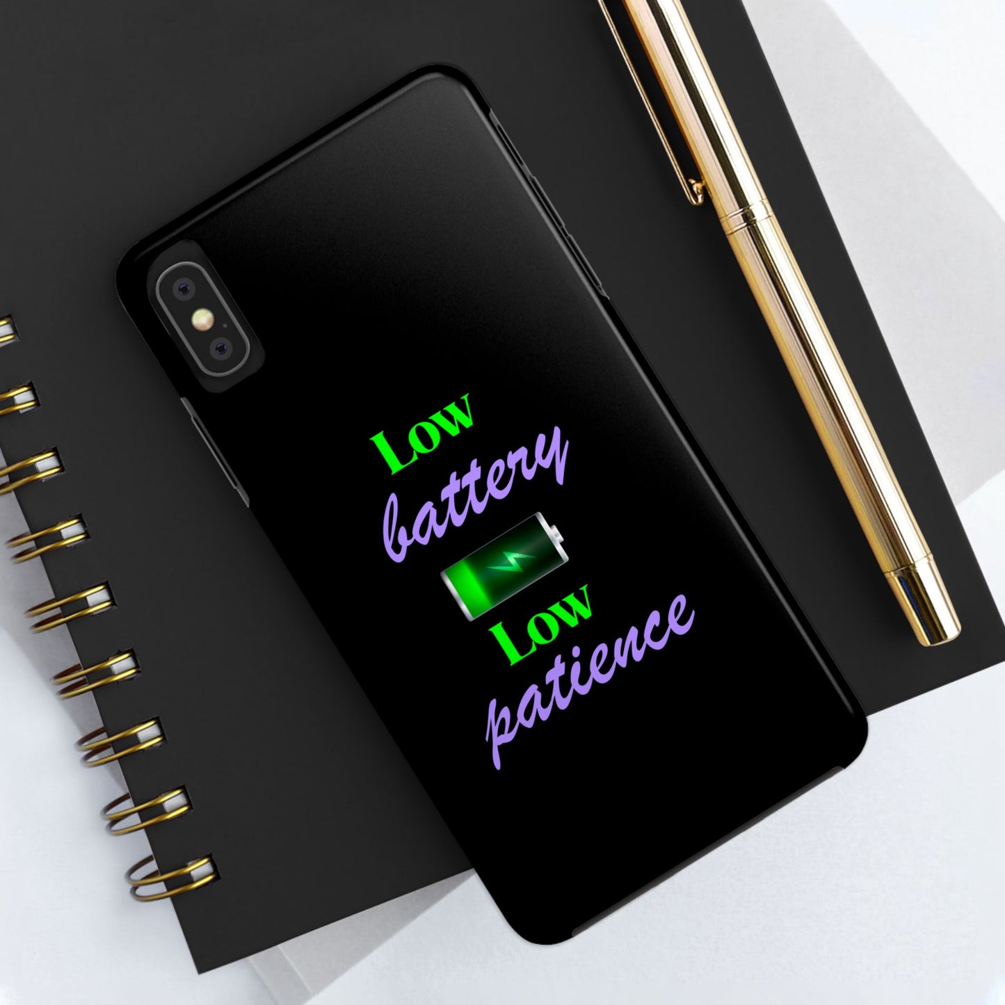 Low battery Tough Phone Cases