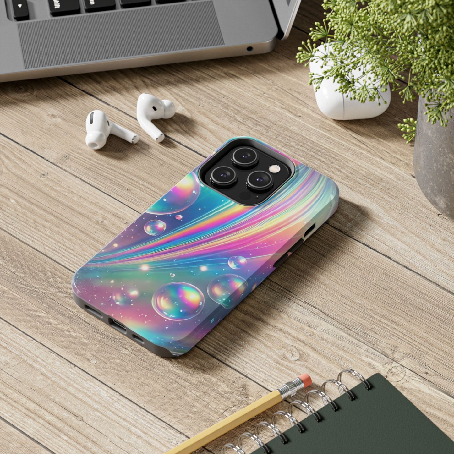 Iridescent colorful Tough Phone Cases