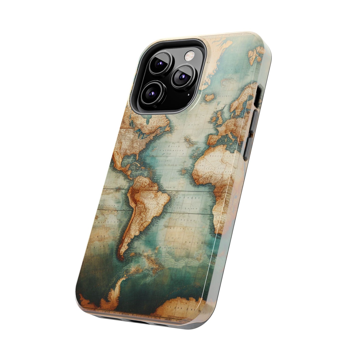 Vintage World Map Tough Phone Cases