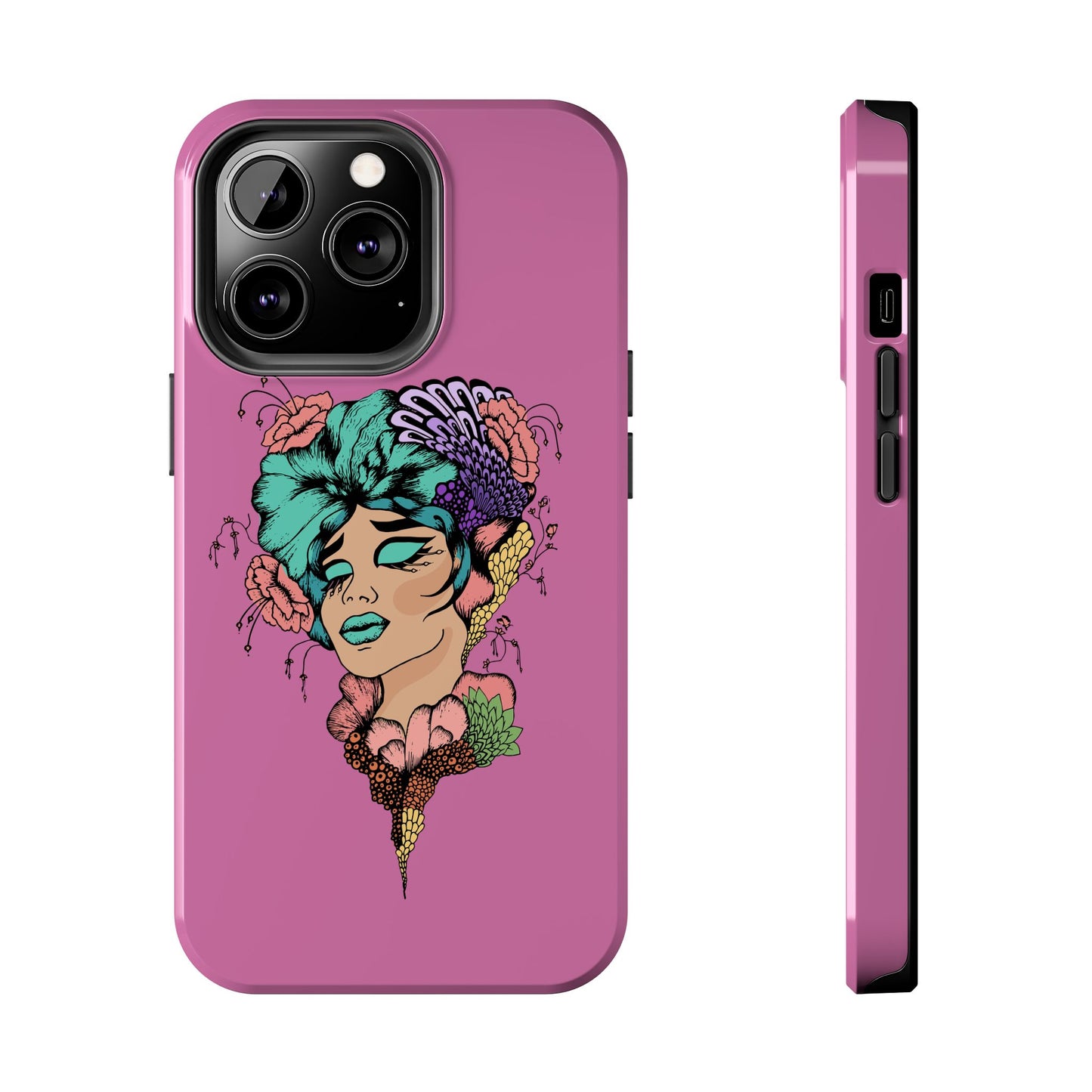 Floral Woman Tough Phone Cases