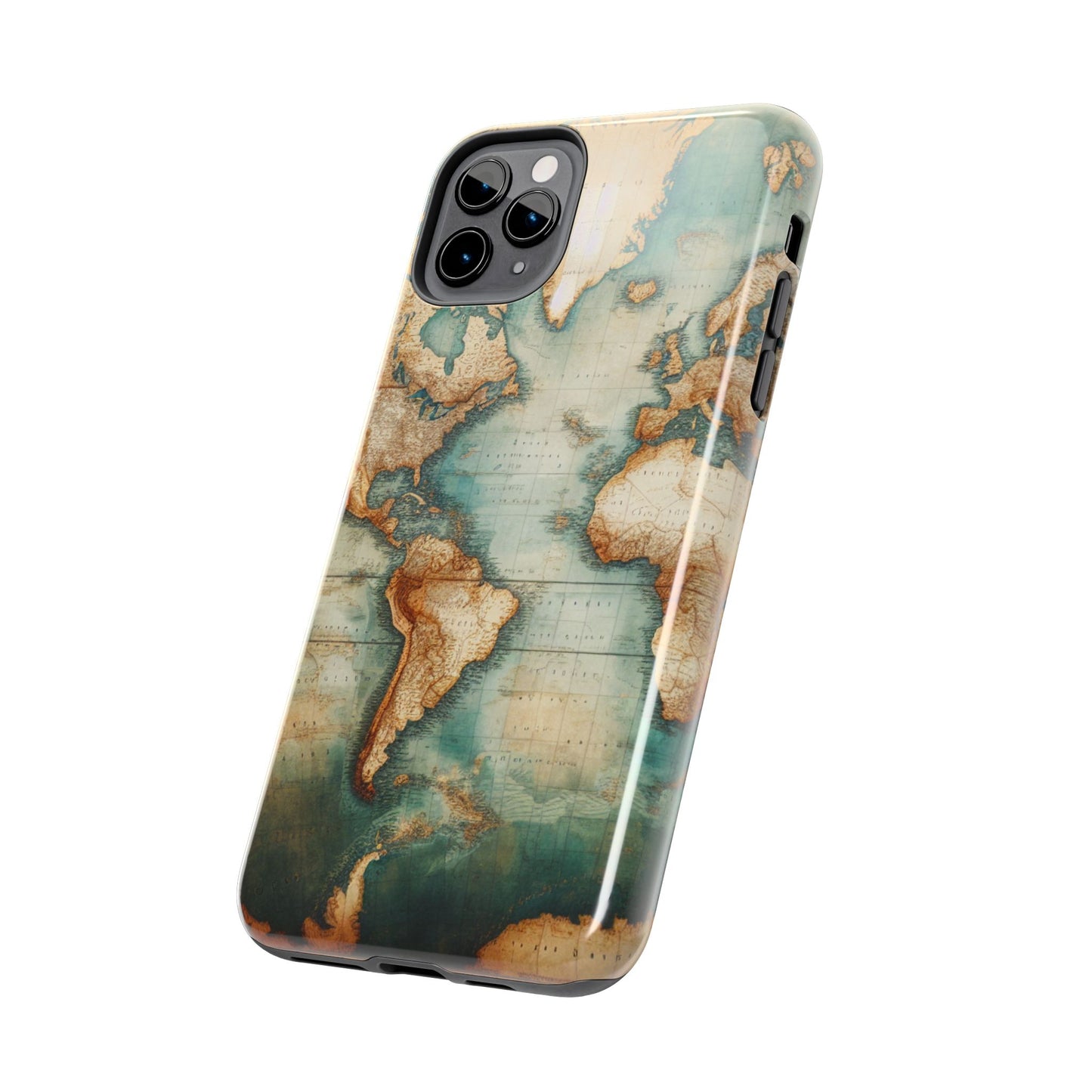 Vintage World Map Tough Phone Cases