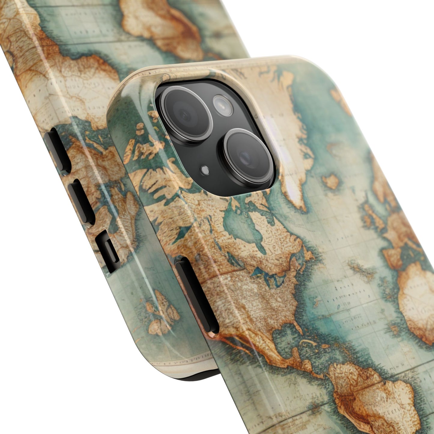 Vintage World Map Tough Phone Cases