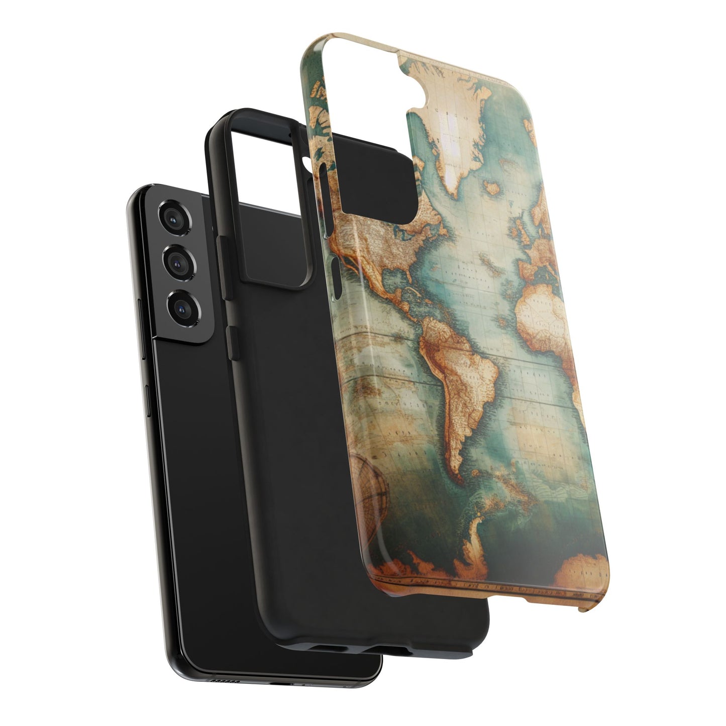 Vintage World Map Tough Phone Cases