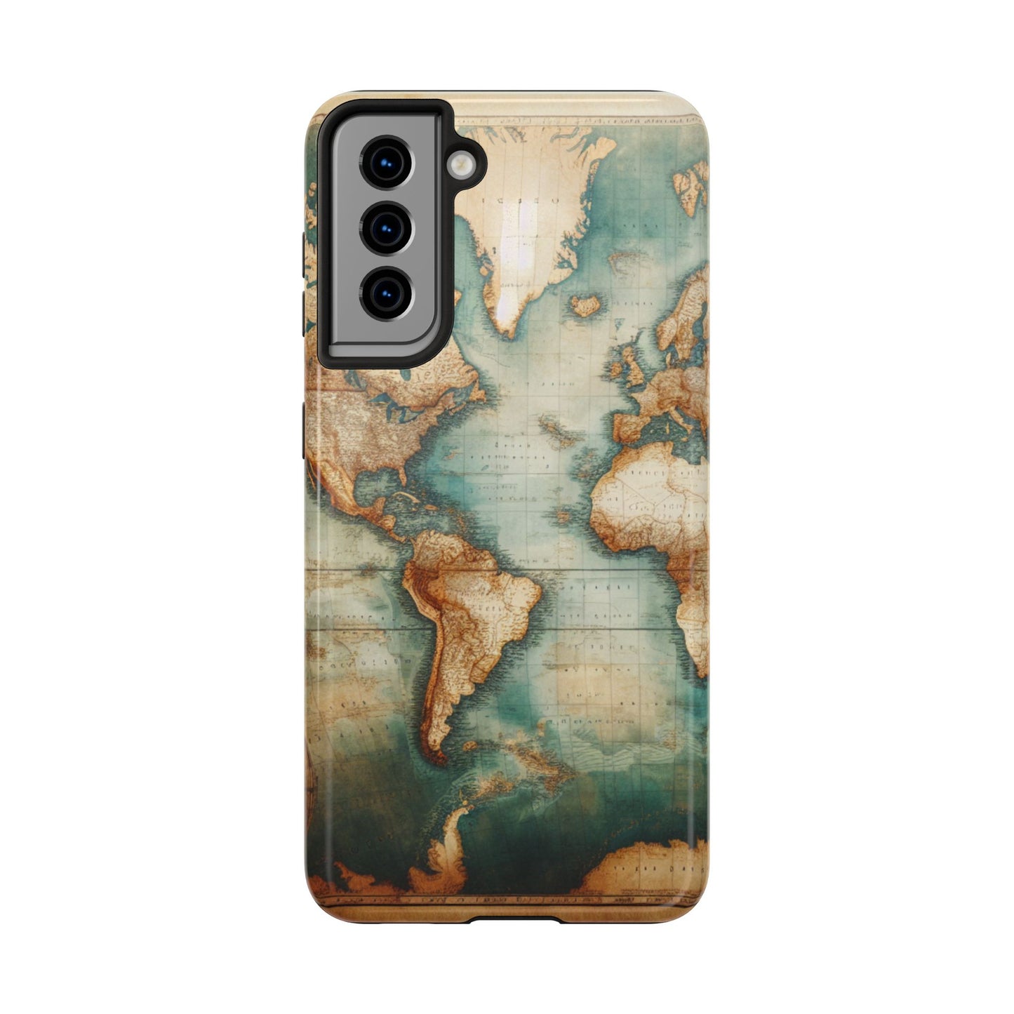 Vintage World Map Tough Phone Cases