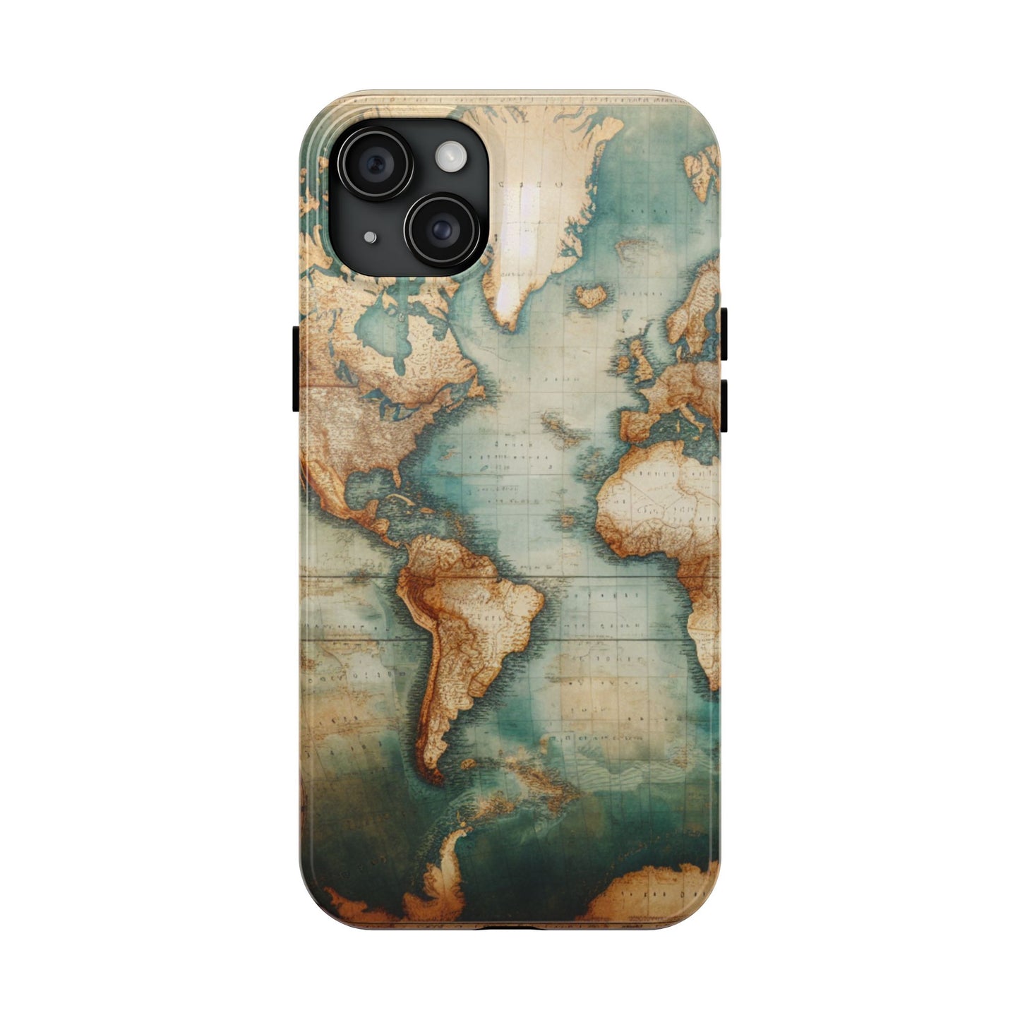 Vintage World Map Tough Phone Cases